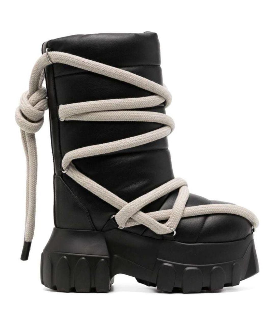 RICK OWENS Черные высокие ботинки, фото 1