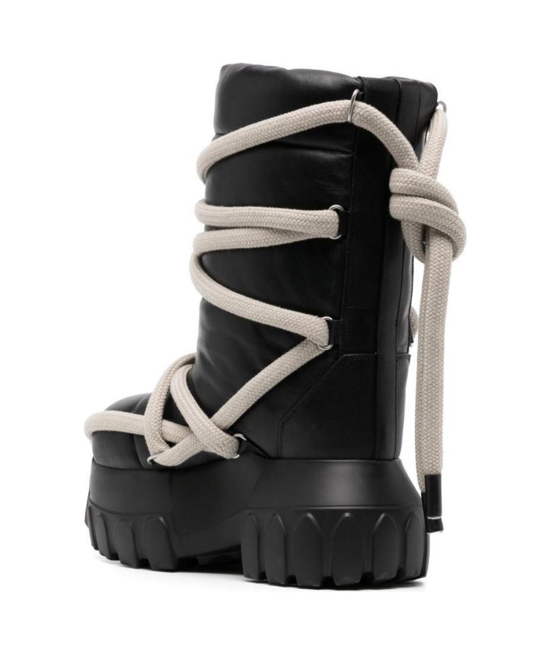 RICK OWENS Черные высокие ботинки, фото 4