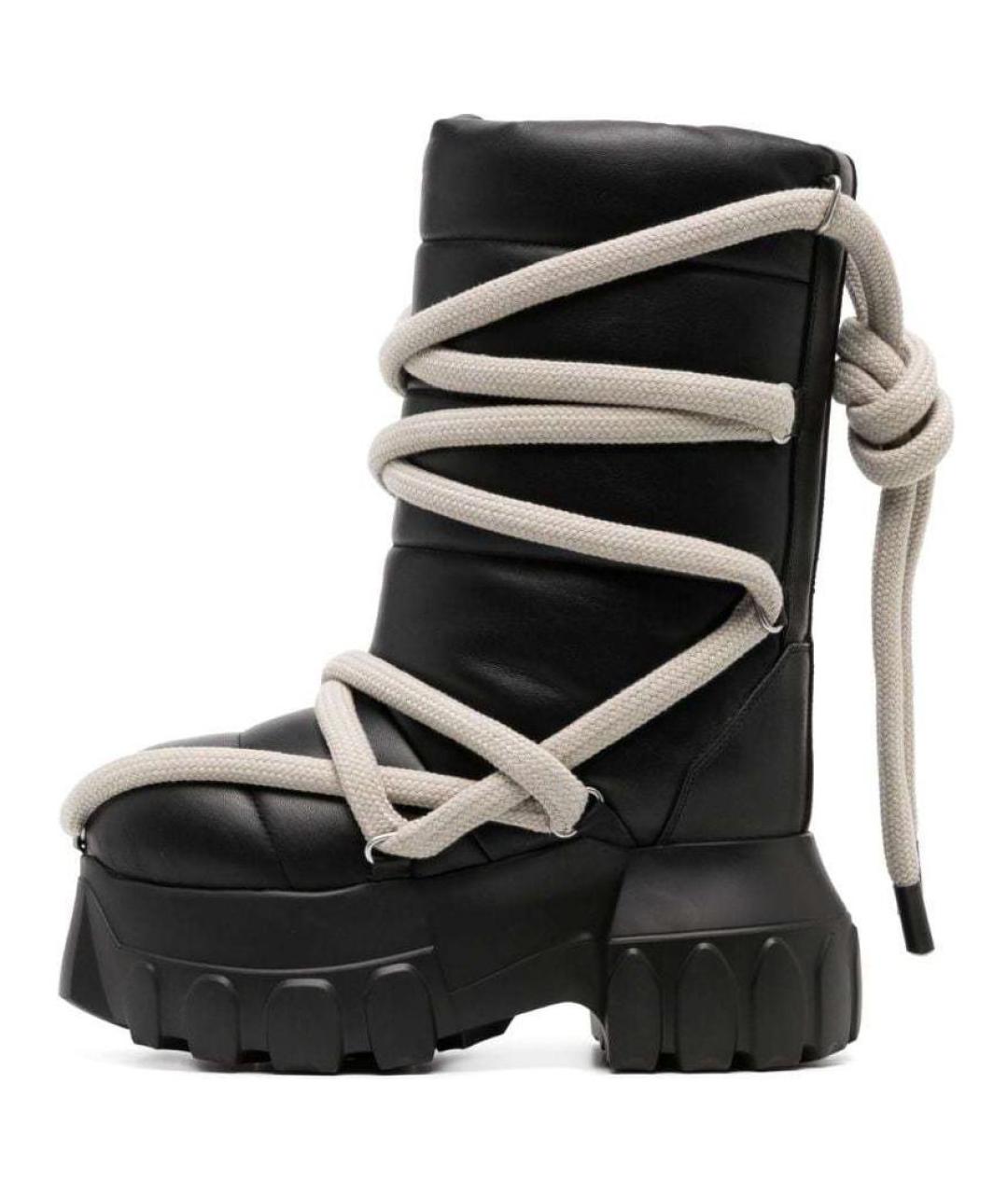 RICK OWENS Черные высокие ботинки, фото 2