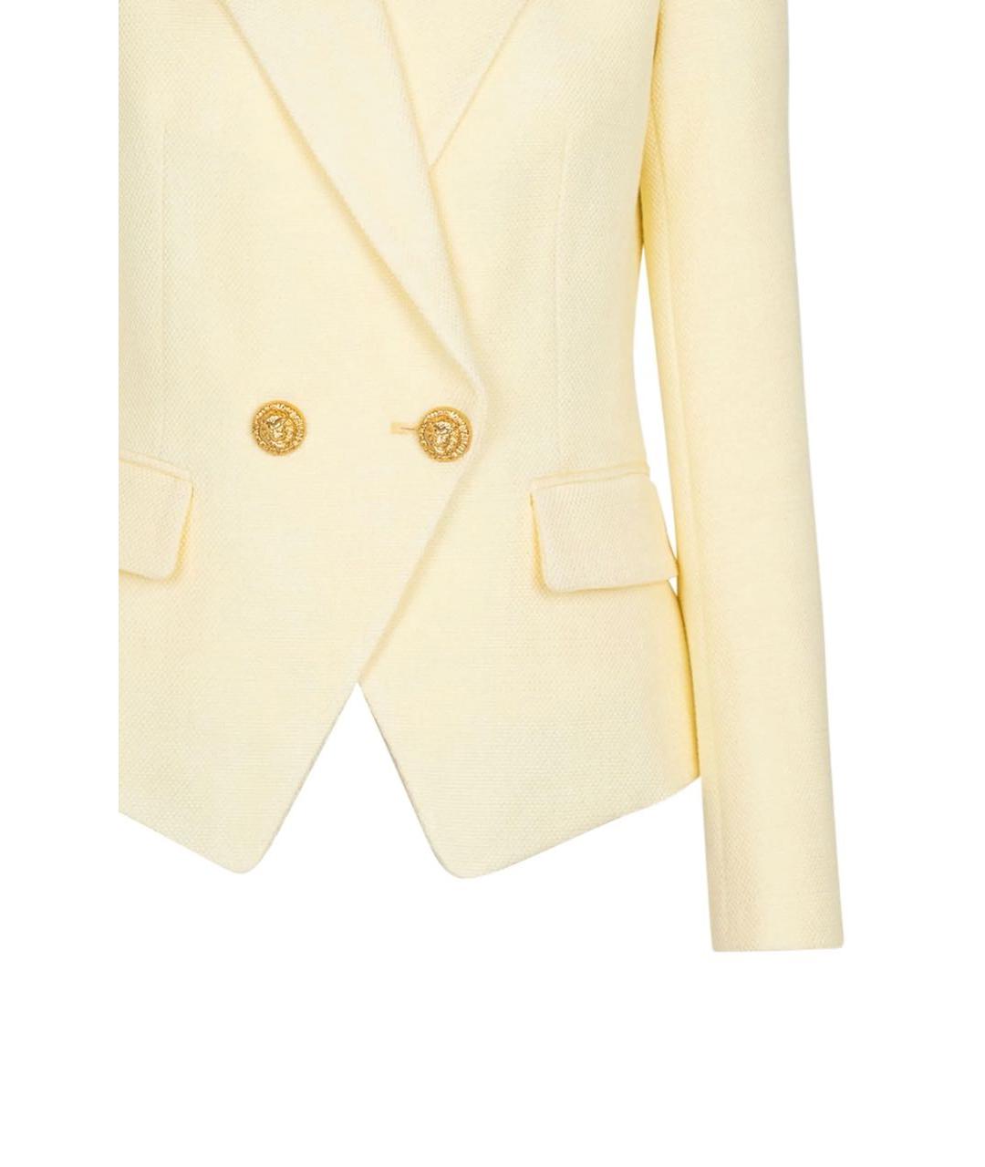 BALMAIN Желтый вискозный жакет/пиджак, фото 2