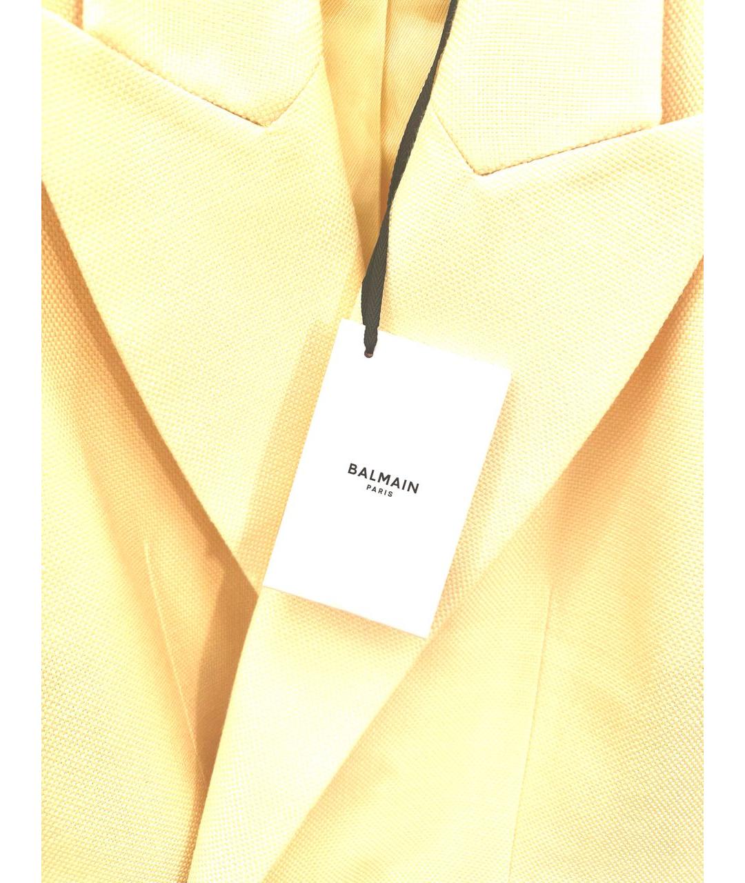 BALMAIN Желтый вискозный жакет/пиджак, фото 3