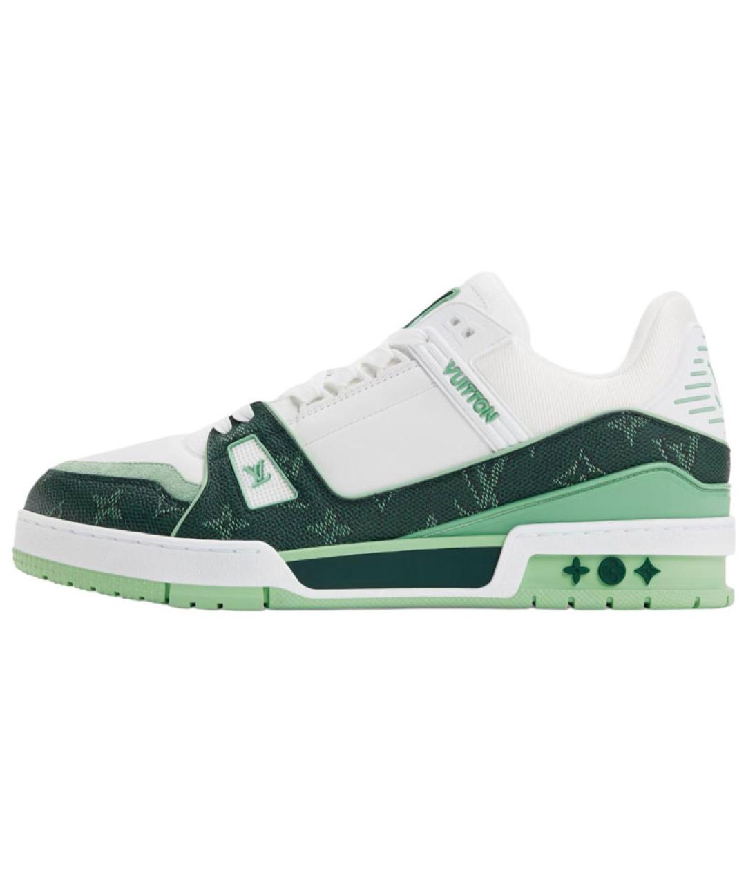 LOUIS VUITTON Зеленые низкие кроссовки / кеды, фото 2