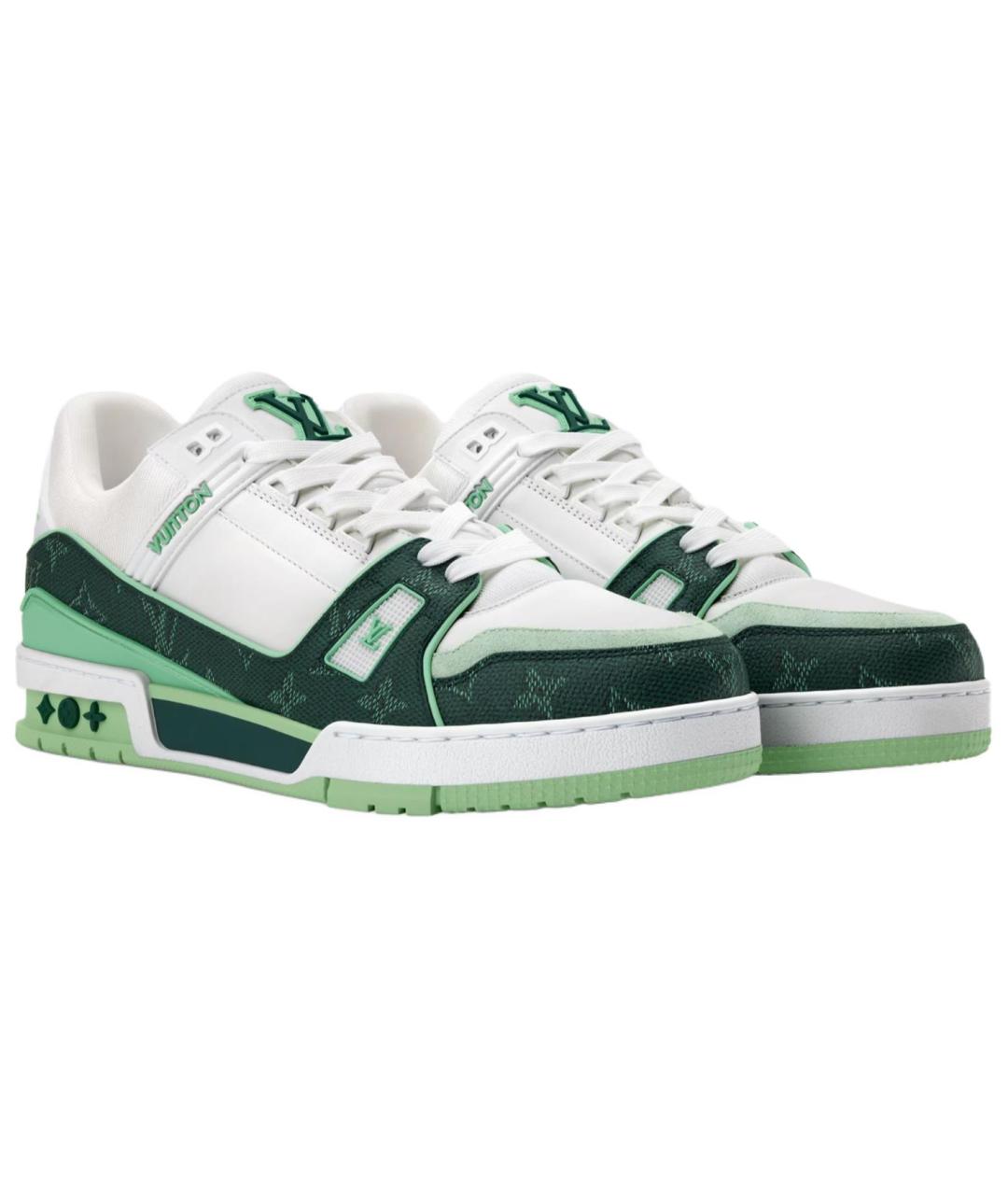 LOUIS VUITTON Зеленые низкие кроссовки / кеды, фото 3