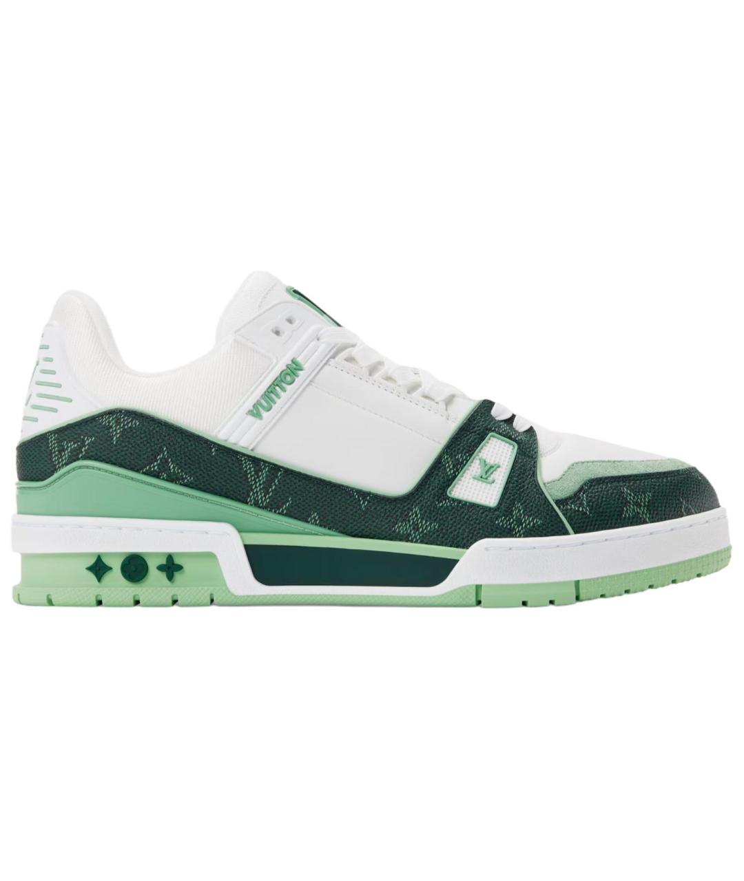 LOUIS VUITTON Зеленые низкие кроссовки / кеды, фото 1