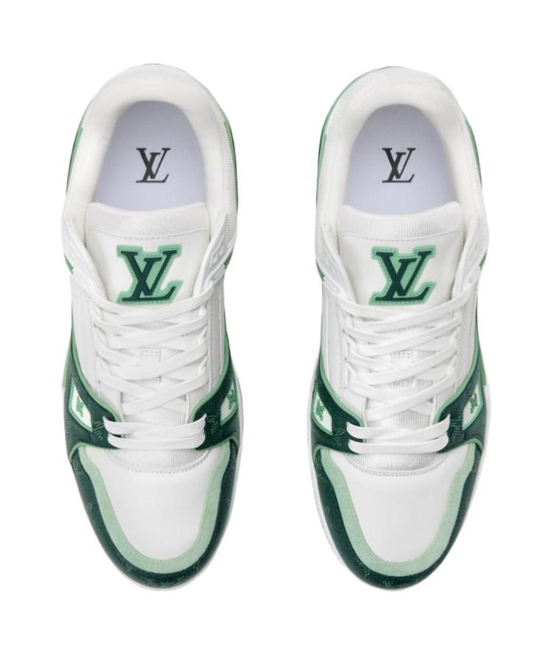 LOUIS VUITTON Зеленые низкие кроссовки / кеды, фото 4
