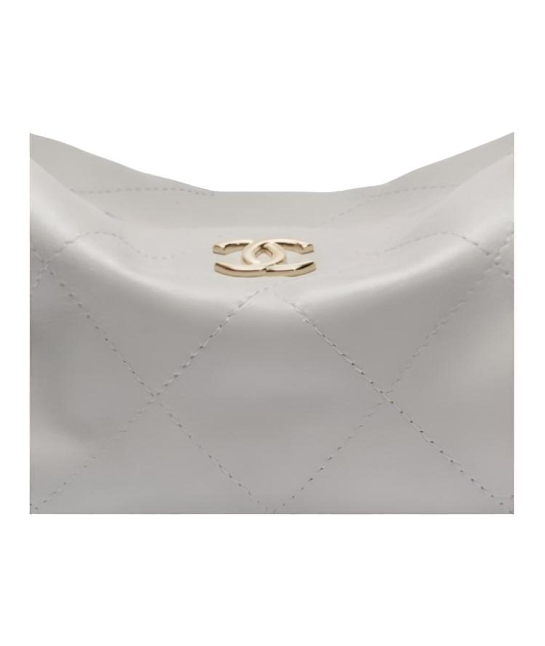 CHANEL Серая кожаная сумка через плечо, фото 2