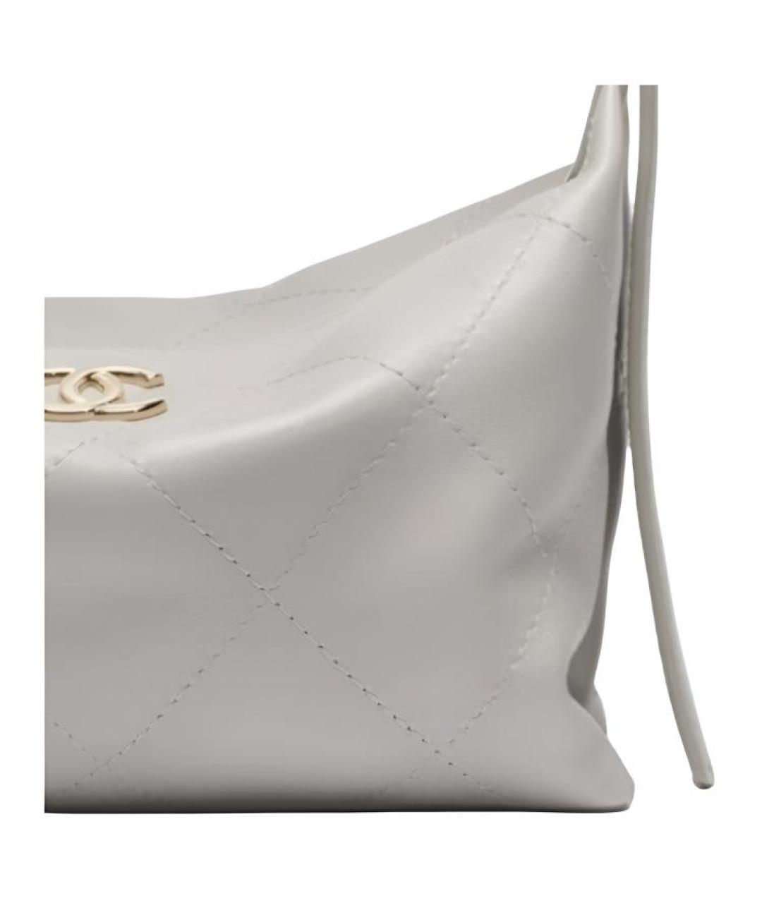 CHANEL Серая кожаная сумка через плечо, фото 3