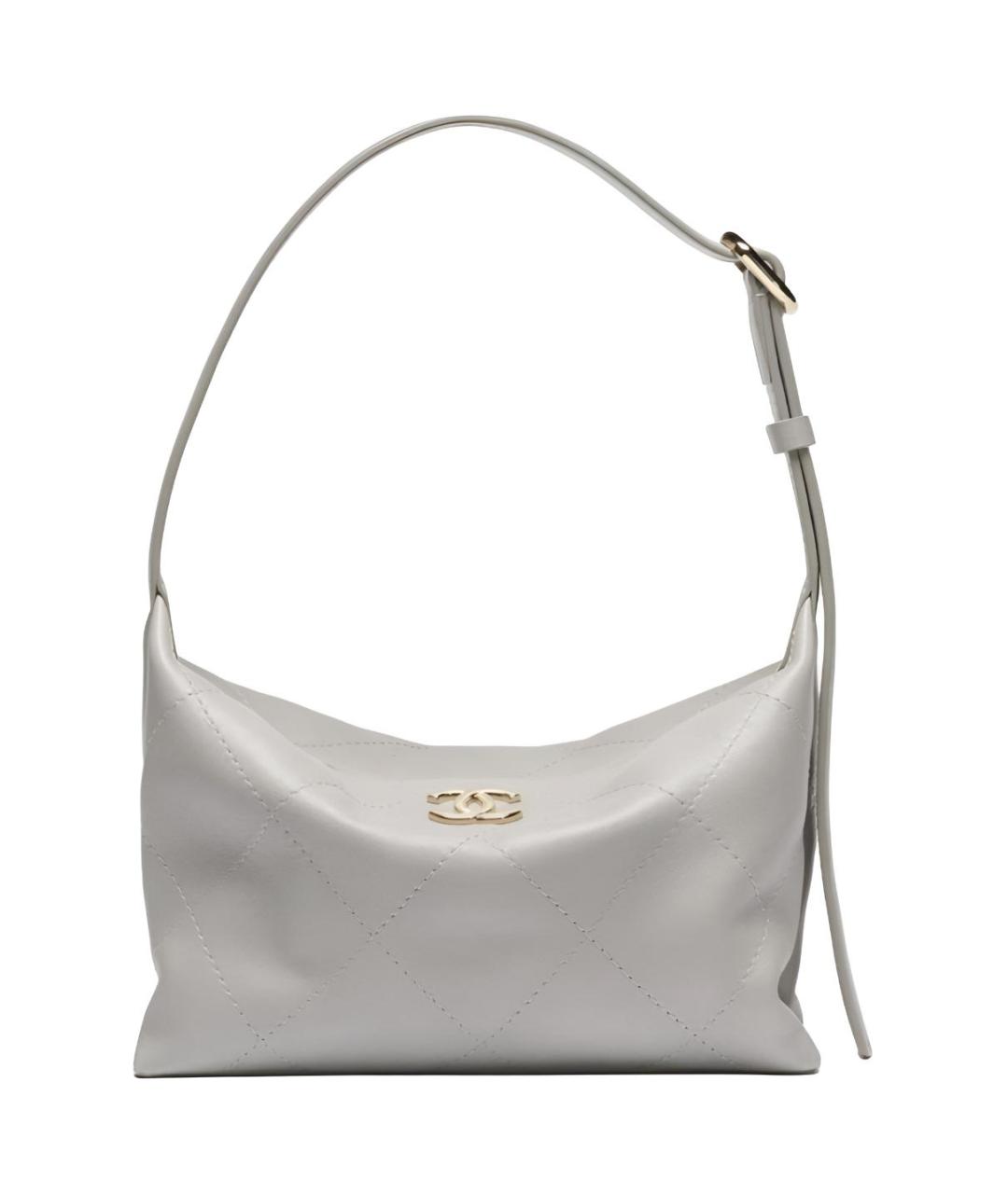 CHANEL Серая кожаная сумка через плечо, фото 1