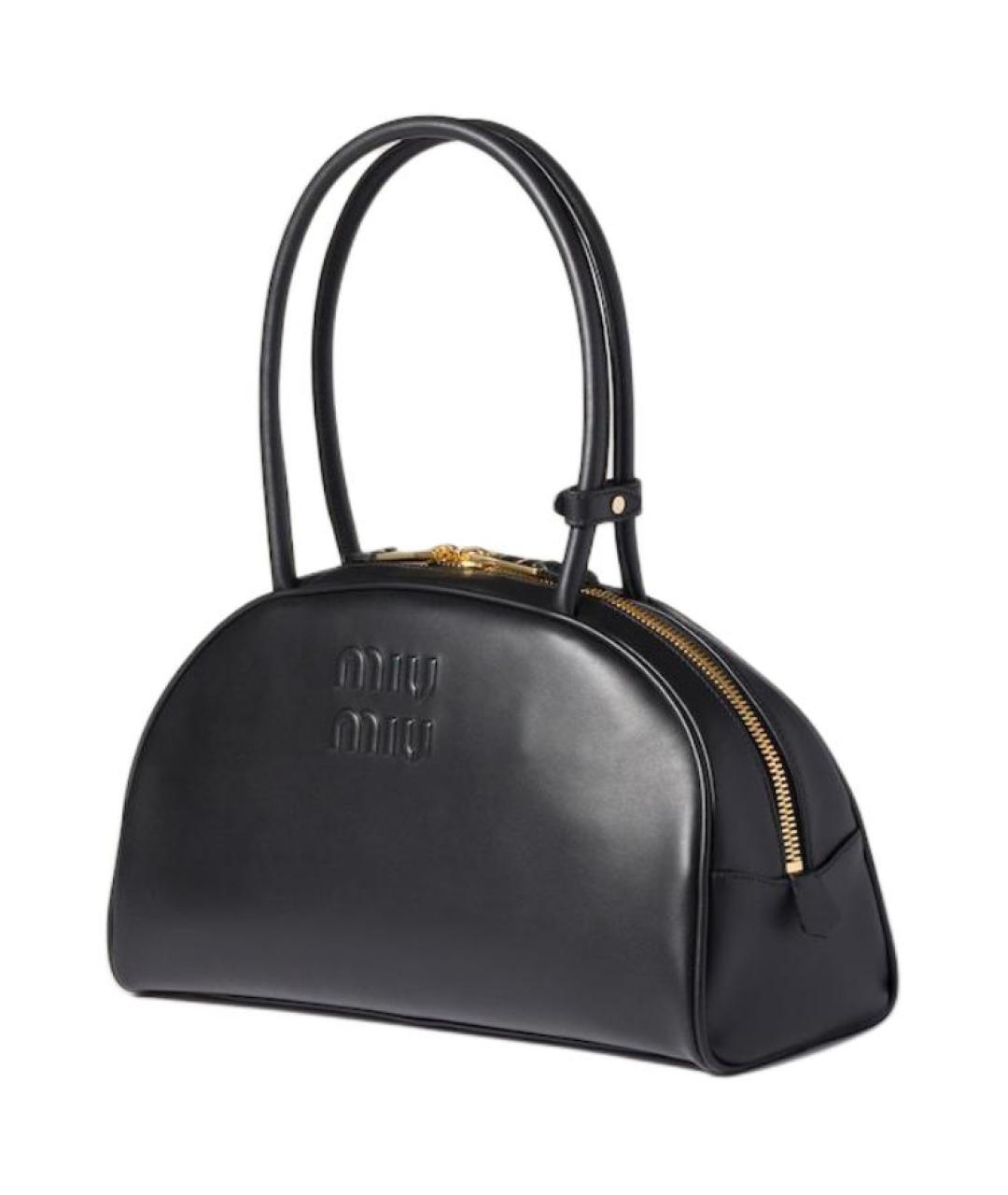MIU MIU Черная кожаная сумка через плечо, фото 2