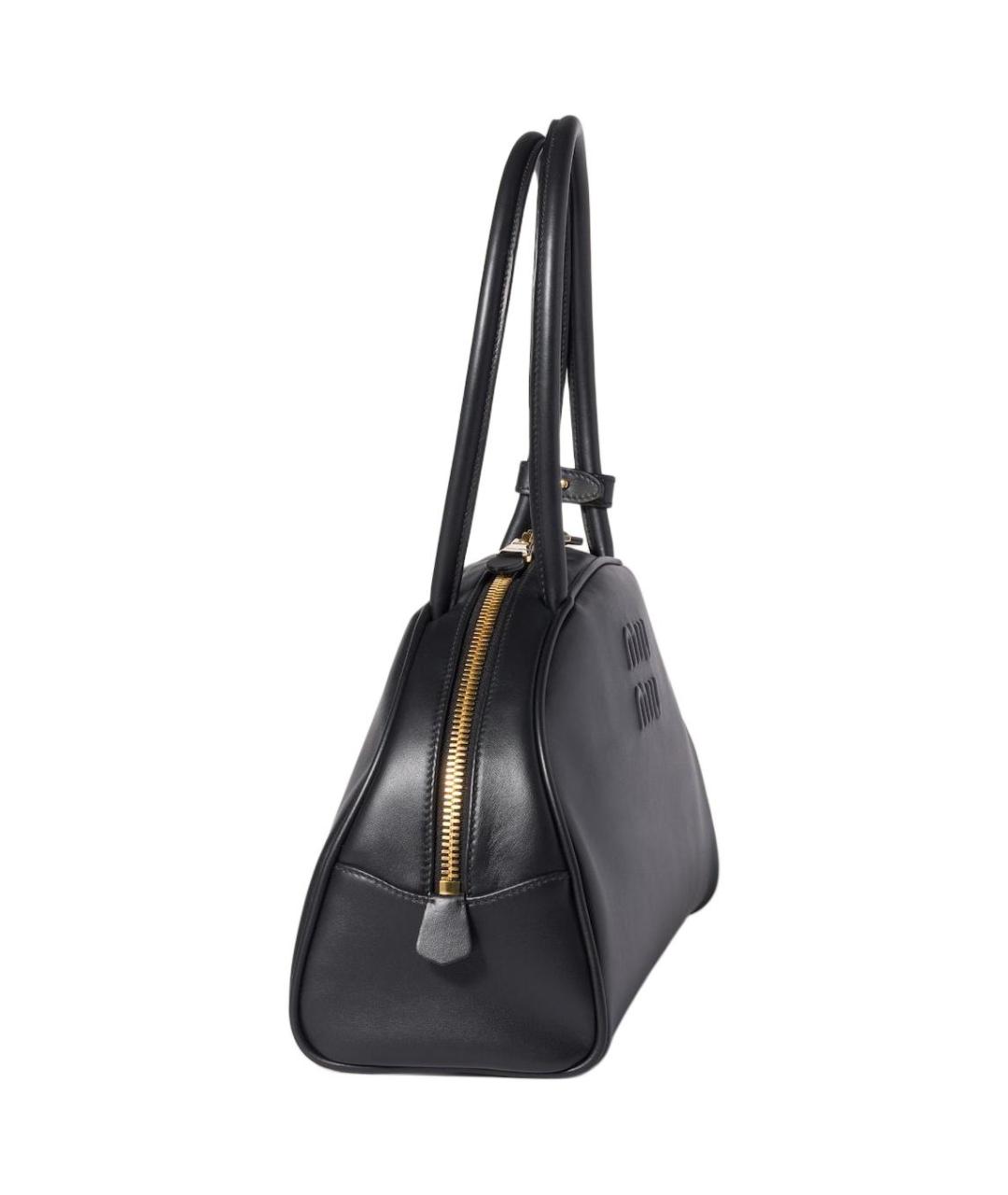 MIU MIU Черная кожаная сумка через плечо, фото 4