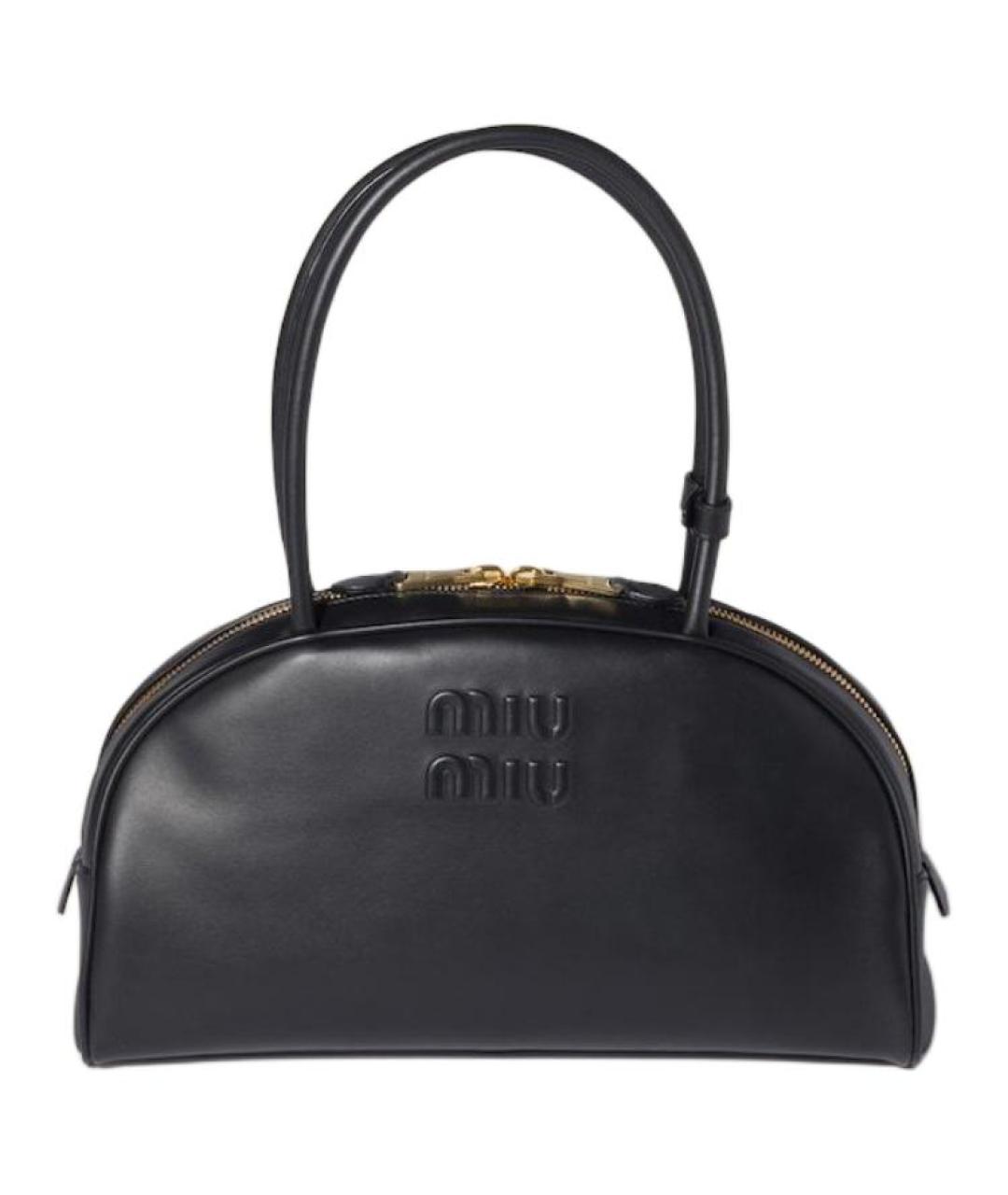 MIU MIU Черная кожаная сумка через плечо, фото 1