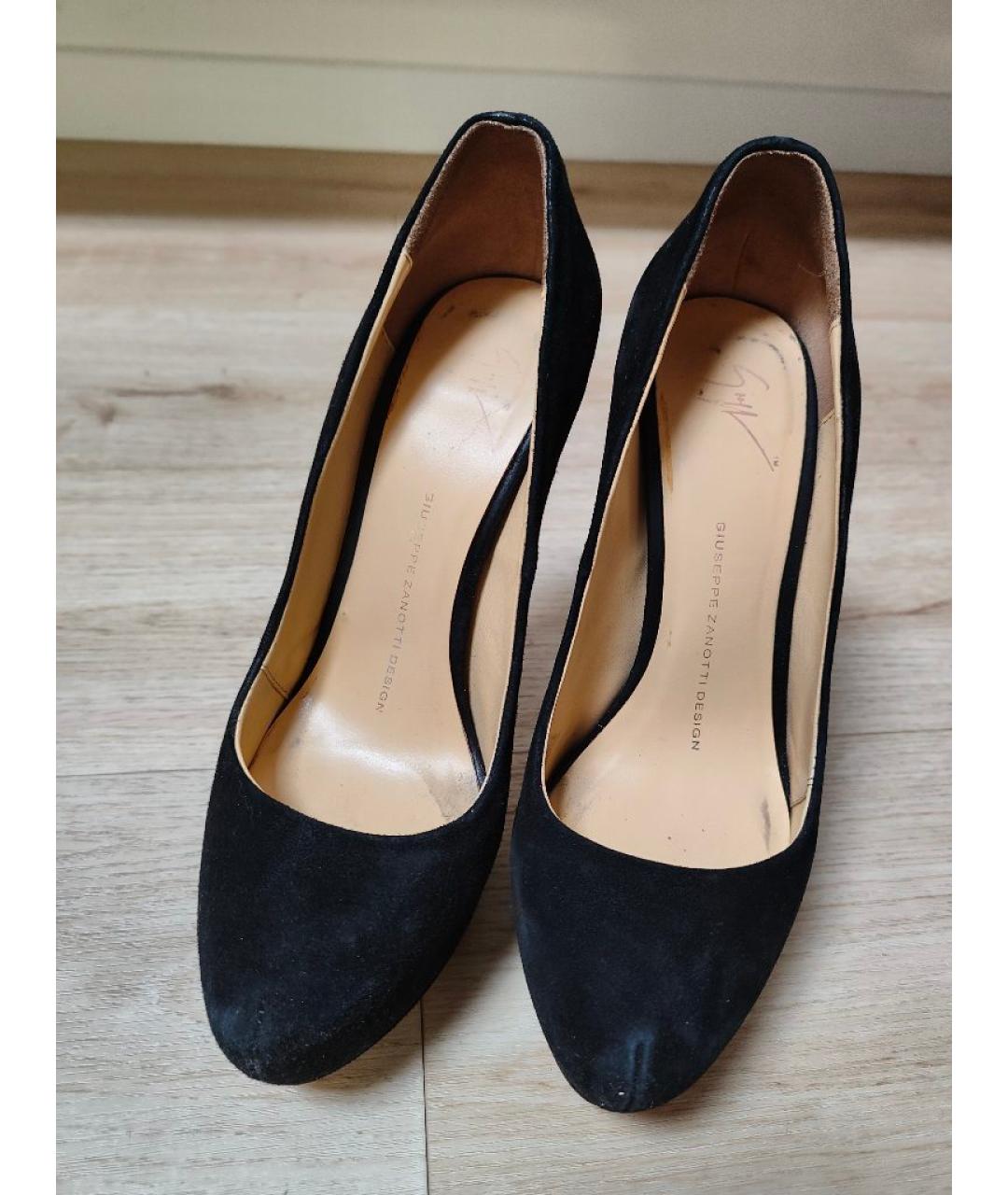 GIUSEPPE ZANOTTI DESIGN Черные замшевые туфли, фото 2