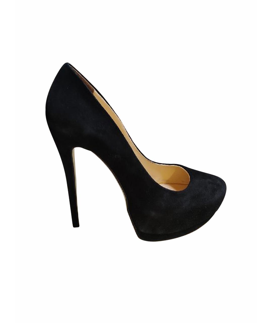 GIUSEPPE ZANOTTI DESIGN Черные замшевые туфли, фото 1