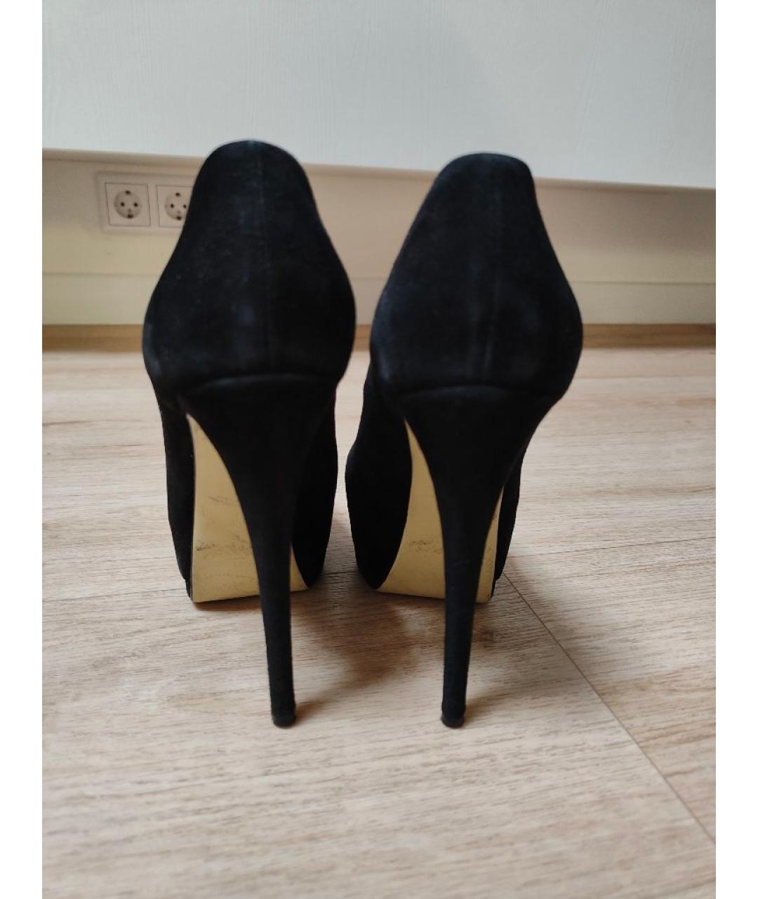 GIUSEPPE ZANOTTI DESIGN Черные замшевые туфли, фото 4