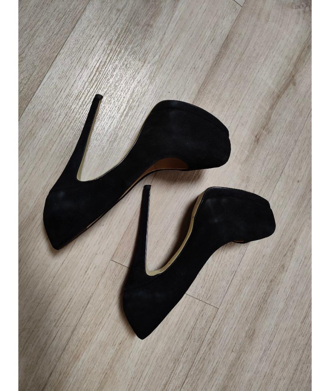 GIUSEPPE ZANOTTI DESIGN Черные замшевые туфли, фото 5