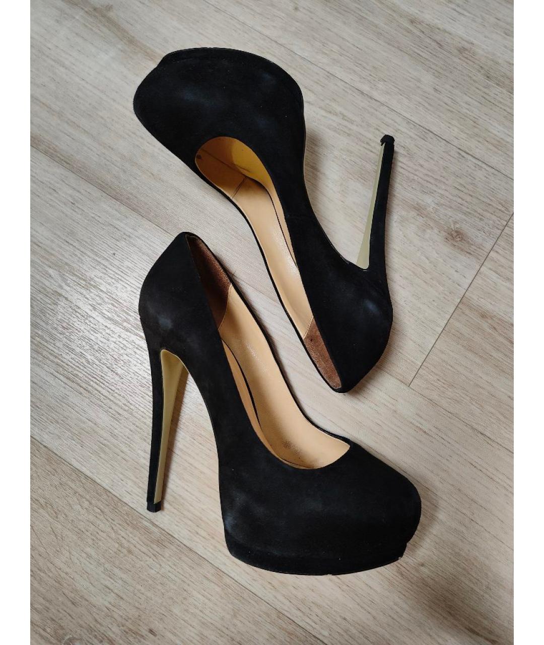 GIUSEPPE ZANOTTI DESIGN Черные замшевые туфли, фото 3