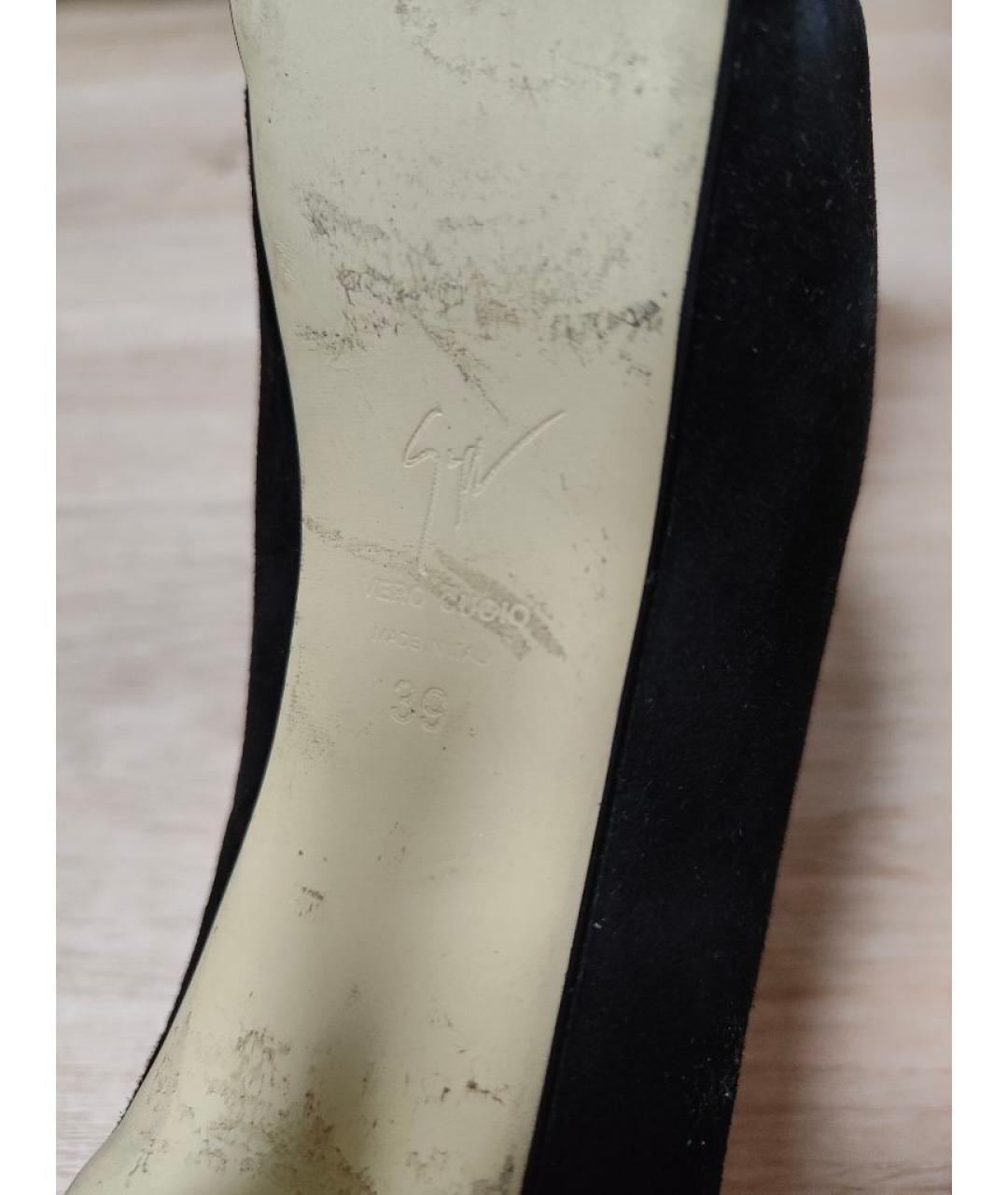 GIUSEPPE ZANOTTI DESIGN Черные замшевые туфли, фото 6