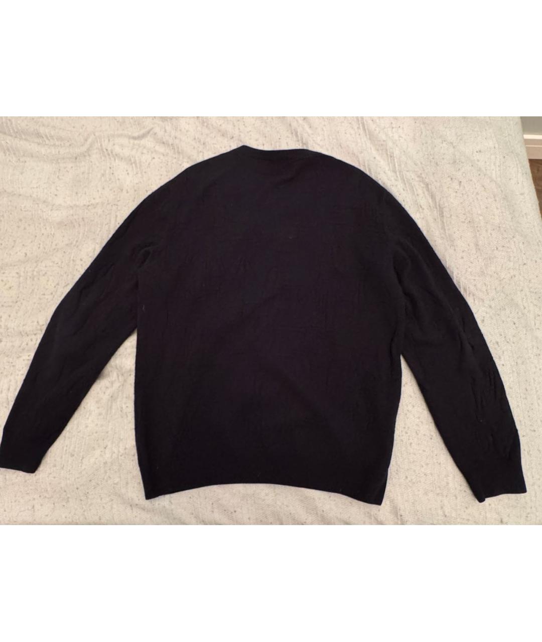 HERMES Темно-синий кашемировый джемпер / свитер, фото 2