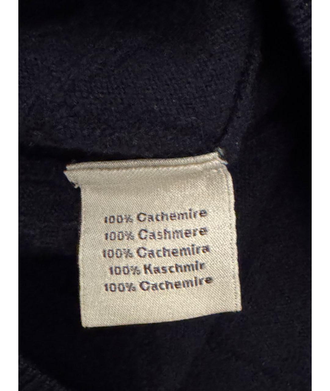 HERMES Темно-синий кашемировый джемпер / свитер, фото 6
