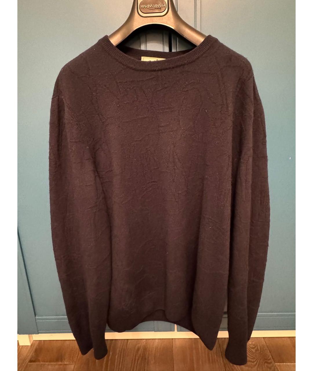 HERMES Темно-синий кашемировый джемпер / свитер, фото 3