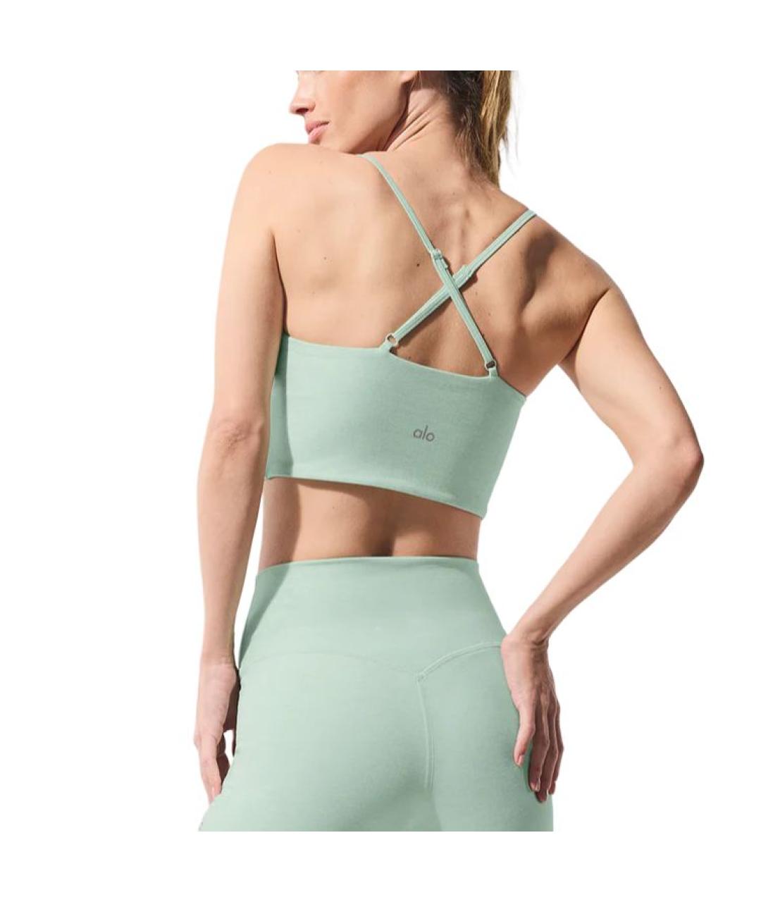ALO YOGA Зеленая майка, фото 3