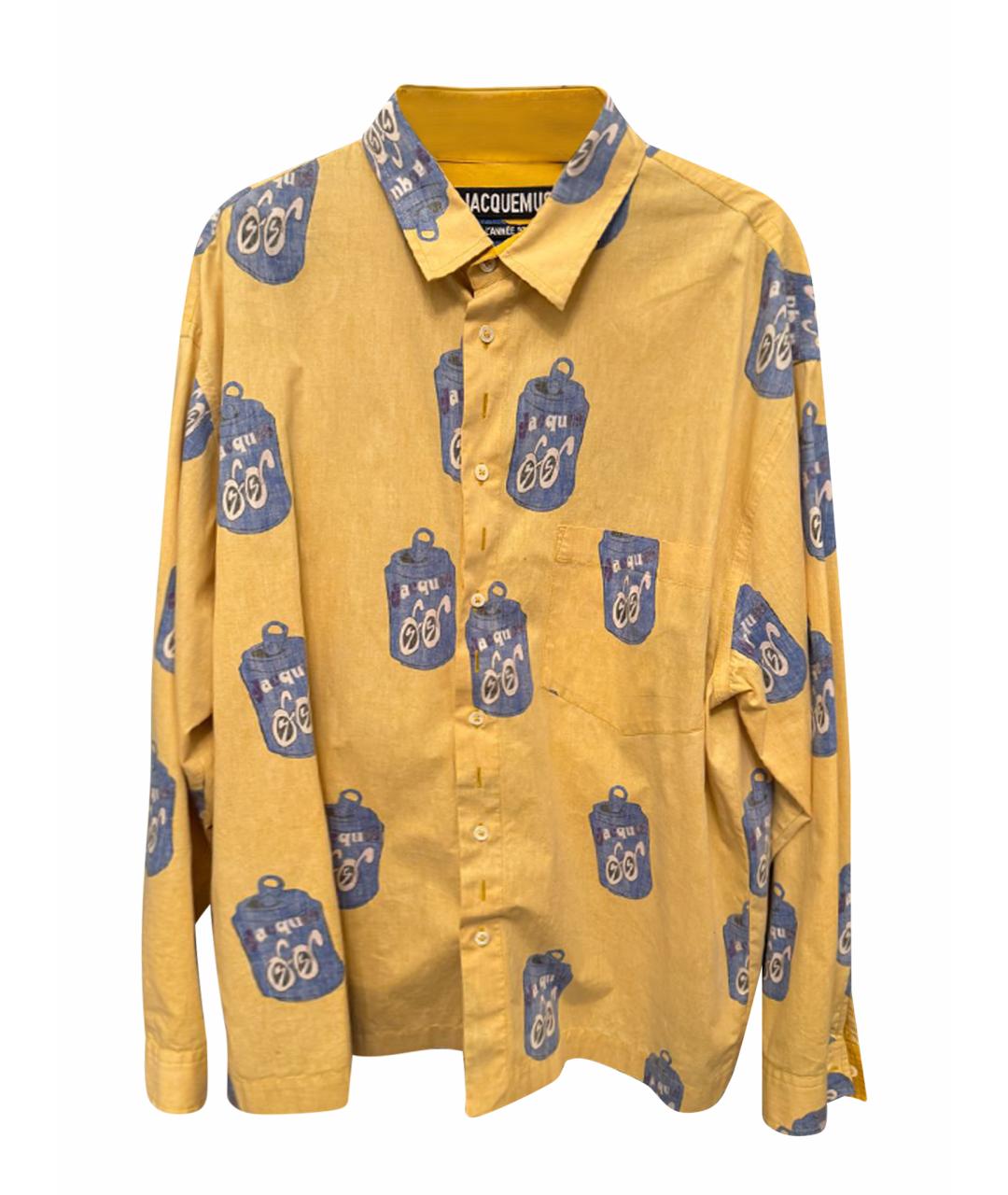 JACQUEMUS Желтая хлопковая кэжуал рубашка, фото 1