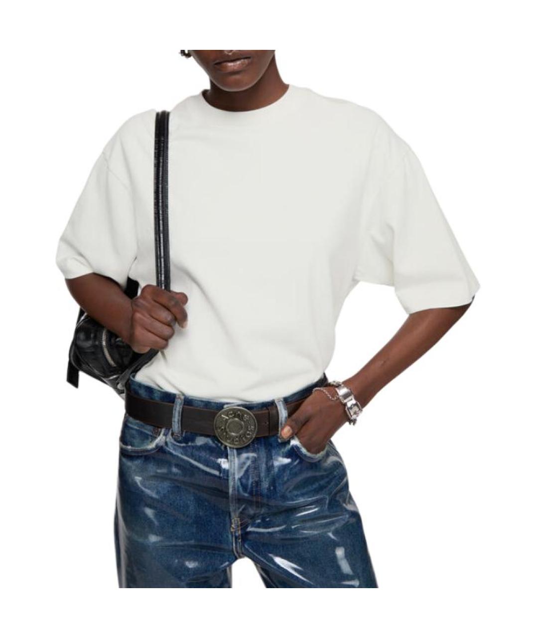 ACNE STUDIOS Белая хлопковая футболка, фото 4