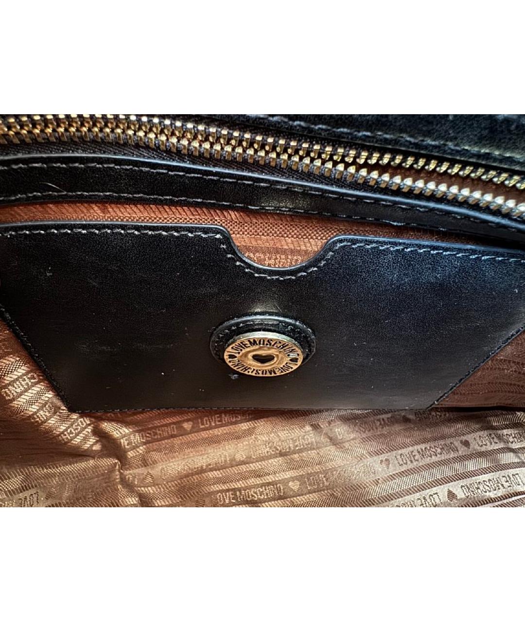 LOVE MOSCHINO Бежевая сумка с короткими ручками, фото 7