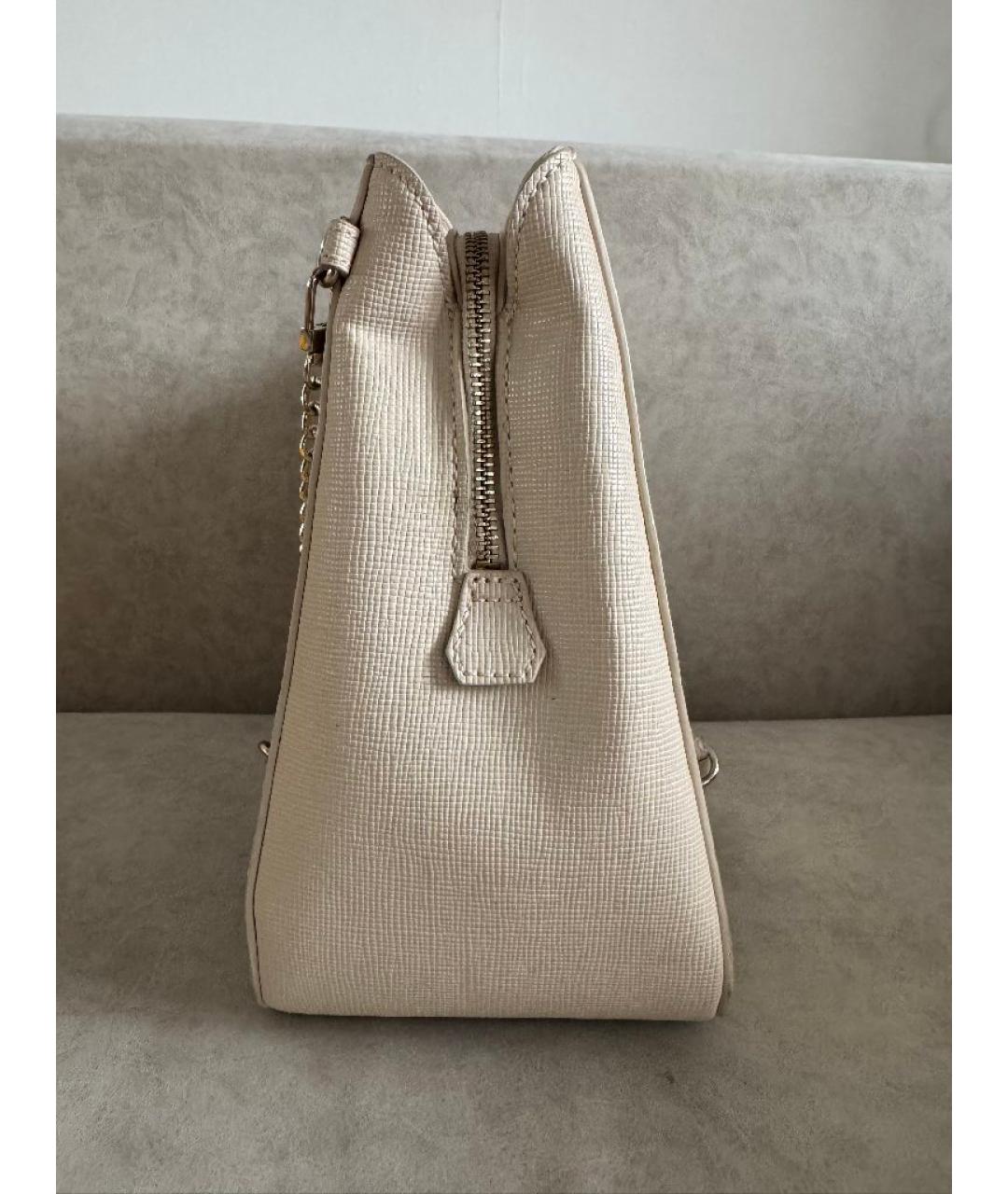 LOVE MOSCHINO Бежевая сумка с короткими ручками, фото 3