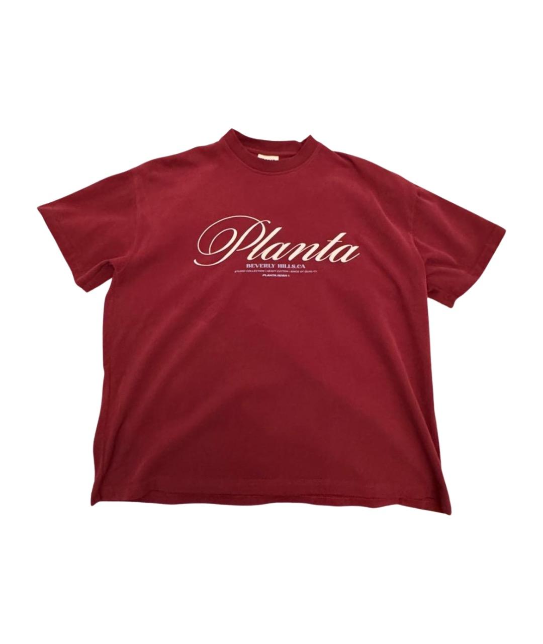 PLANTA ROSA Бордовая хлопковая футболка, фото 1