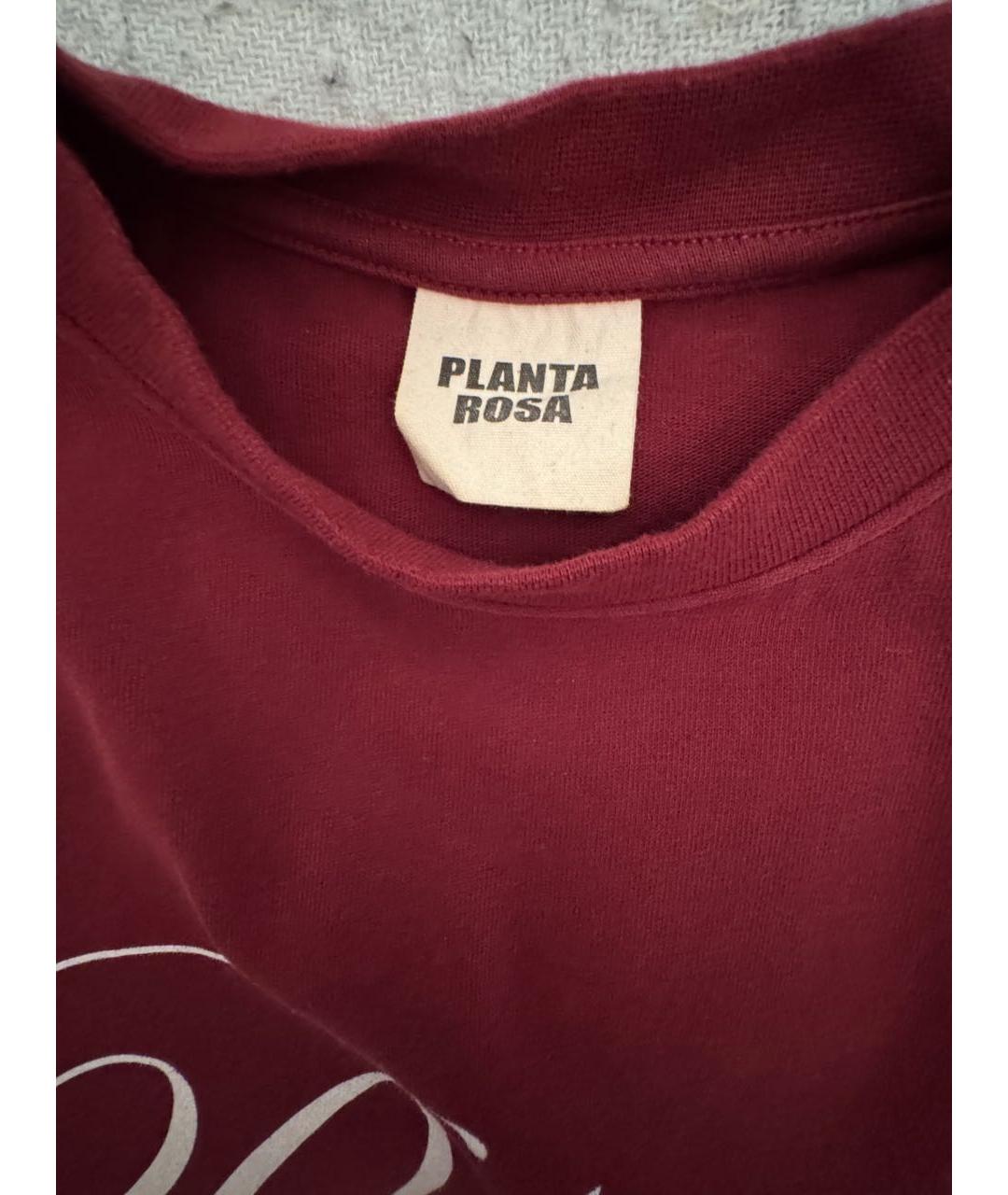 PLANTA ROSA Бордовая хлопковая футболка, фото 4
