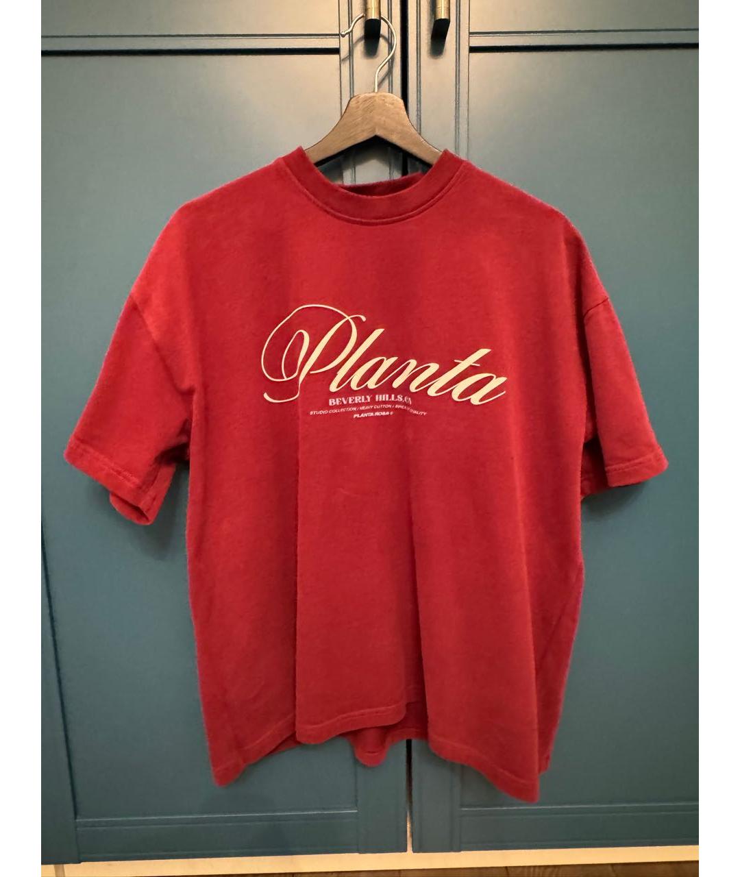 PLANTA ROSA Бордовая хлопковая футболка, фото 3
