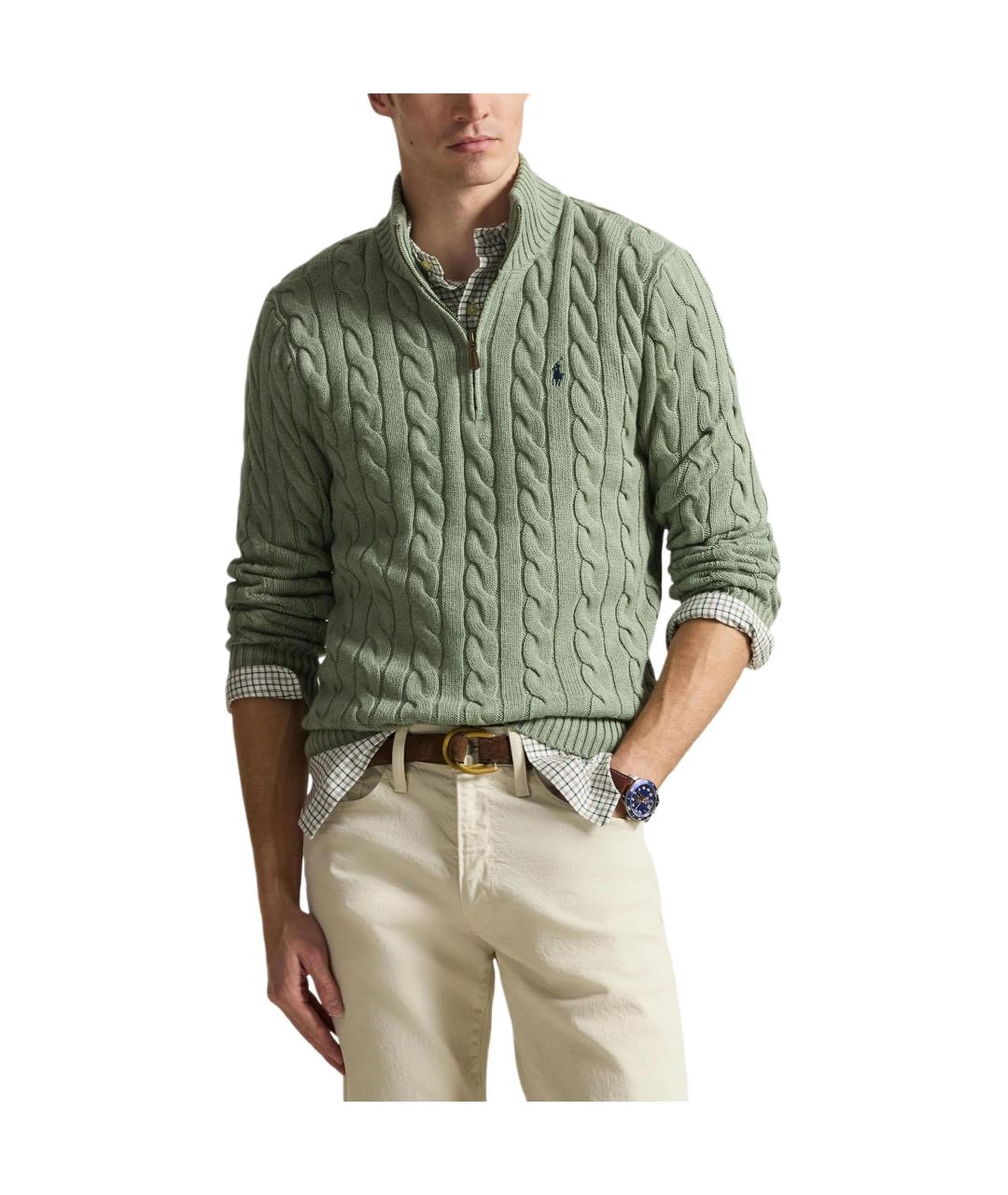 POLO RALPH LAUREN Зеленый джемпер / свитер, фото 2