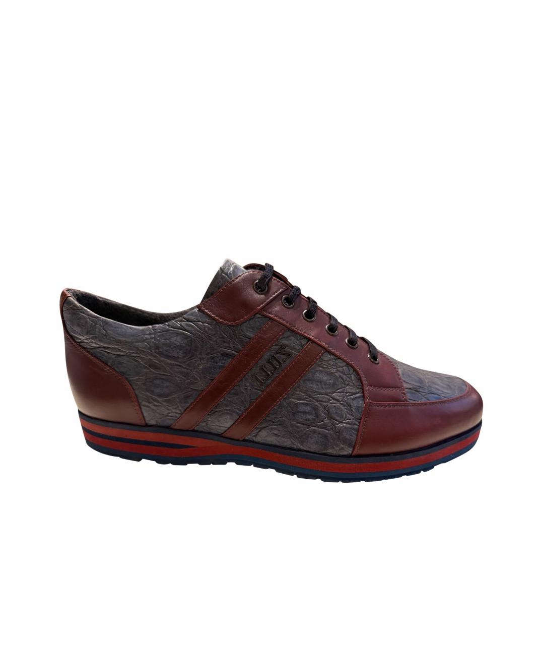 ZILLI Мульти низкие кроссовки / кеды из экзотической кожи, фото 1