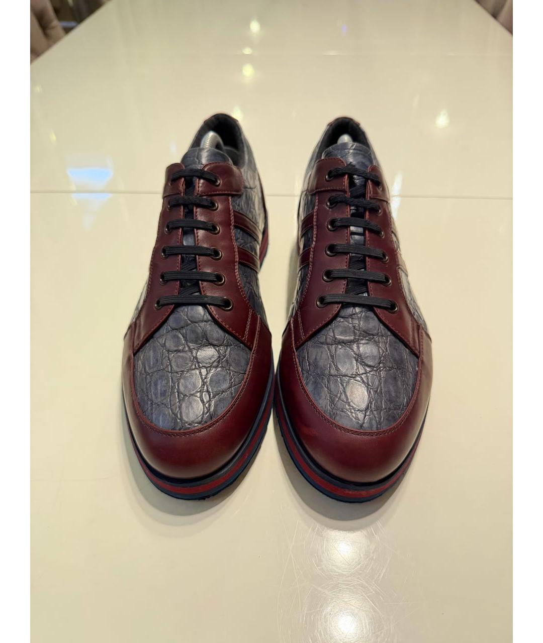 ZILLI Мульти низкие кроссовки / кеды из экзотической кожи, фото 2