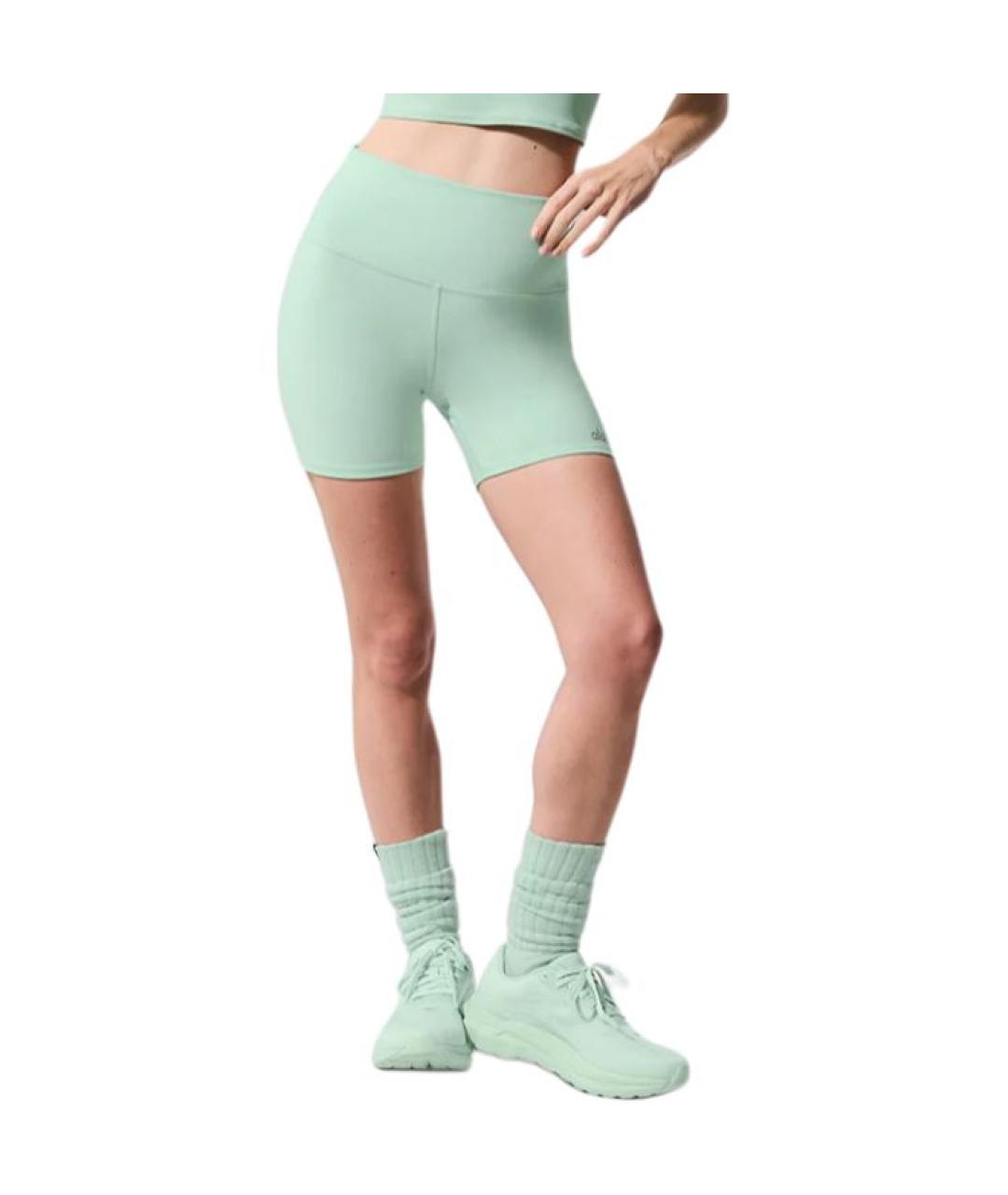 ALO YOGA Бирюзовые леггинсы и велосипедки, фото 3