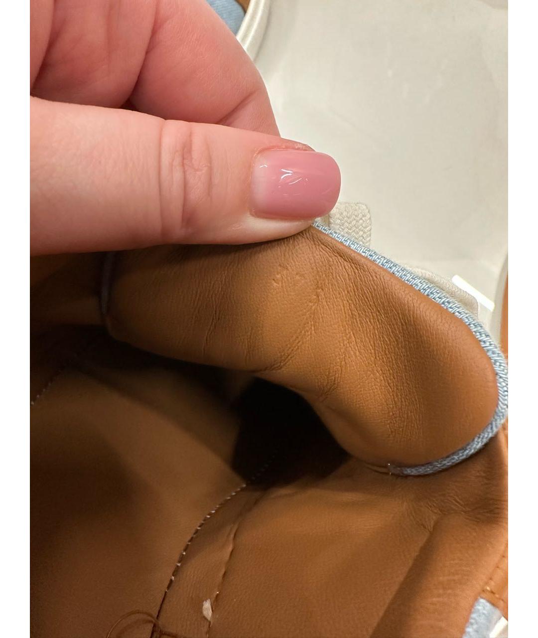 HERMES Голубые кеды, фото 8