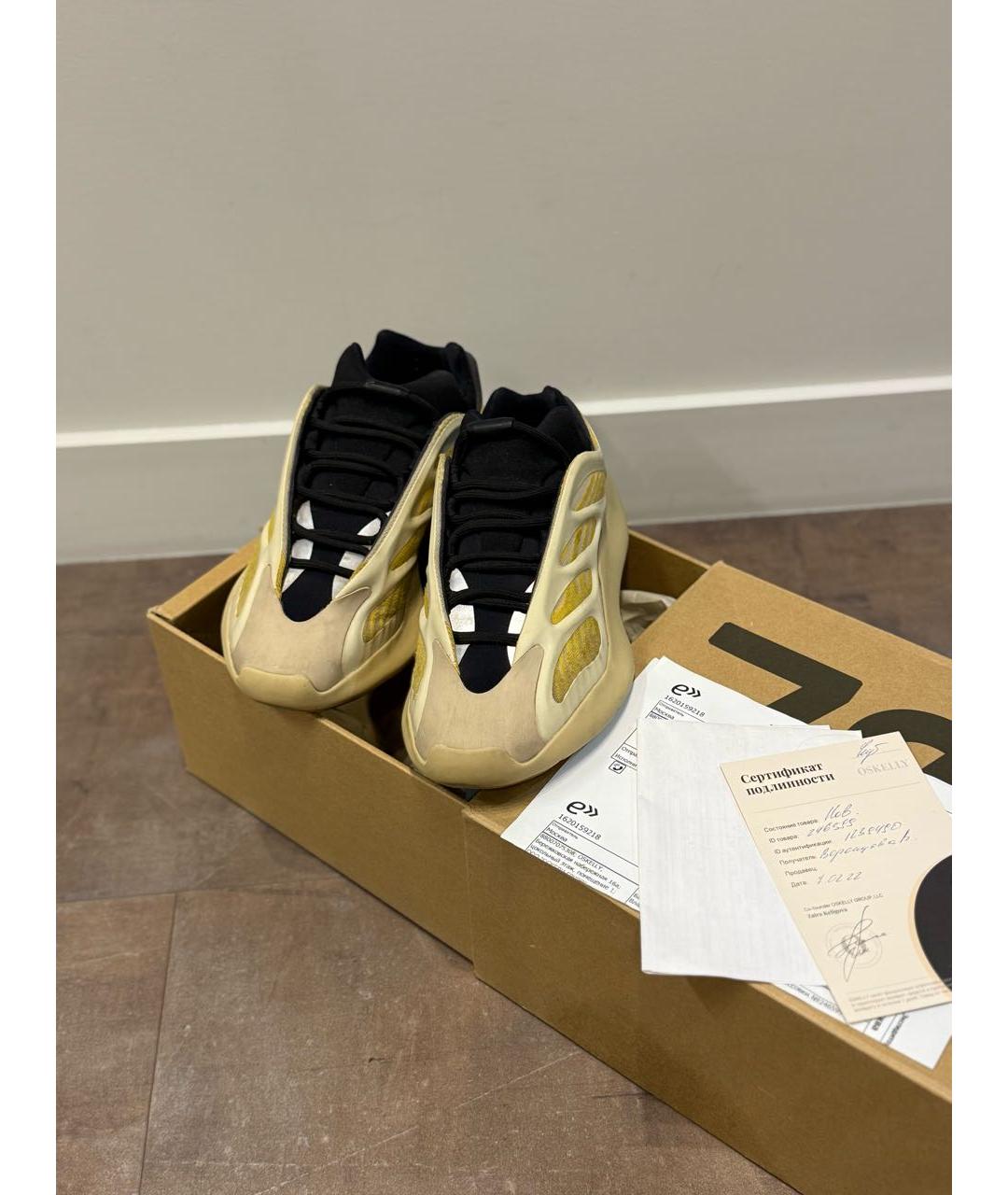 ADIDAS YEEZY Желтые кроссовки, фото 2