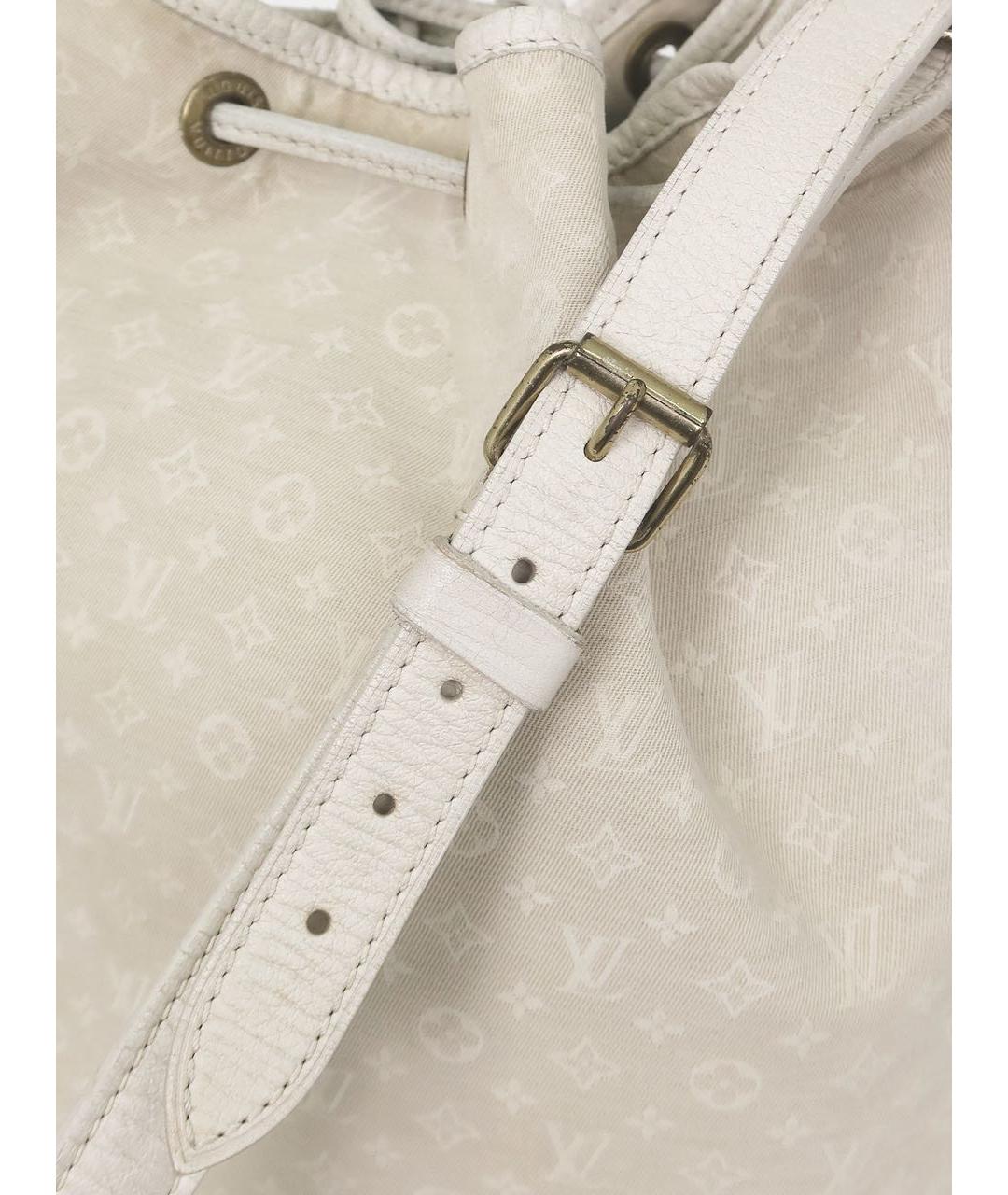 LOUIS VUITTON Бежевая тканевая сумка через плечо, фото 5