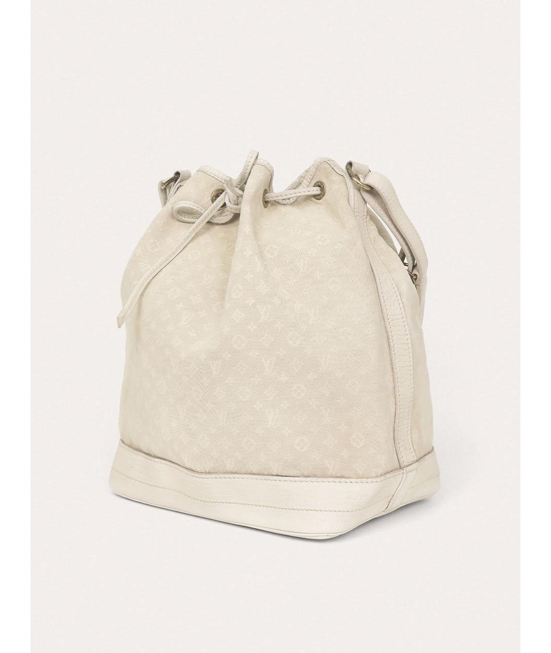 LOUIS VUITTON Бежевая тканевая сумка через плечо, фото 2