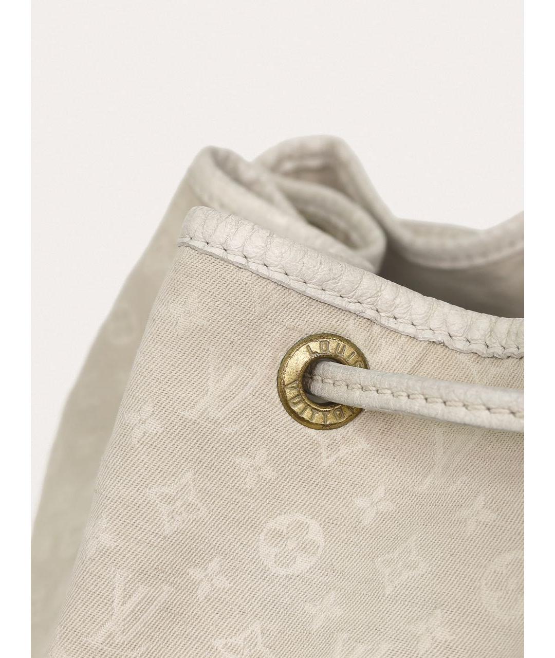 LOUIS VUITTON Бежевая тканевая сумка через плечо, фото 7