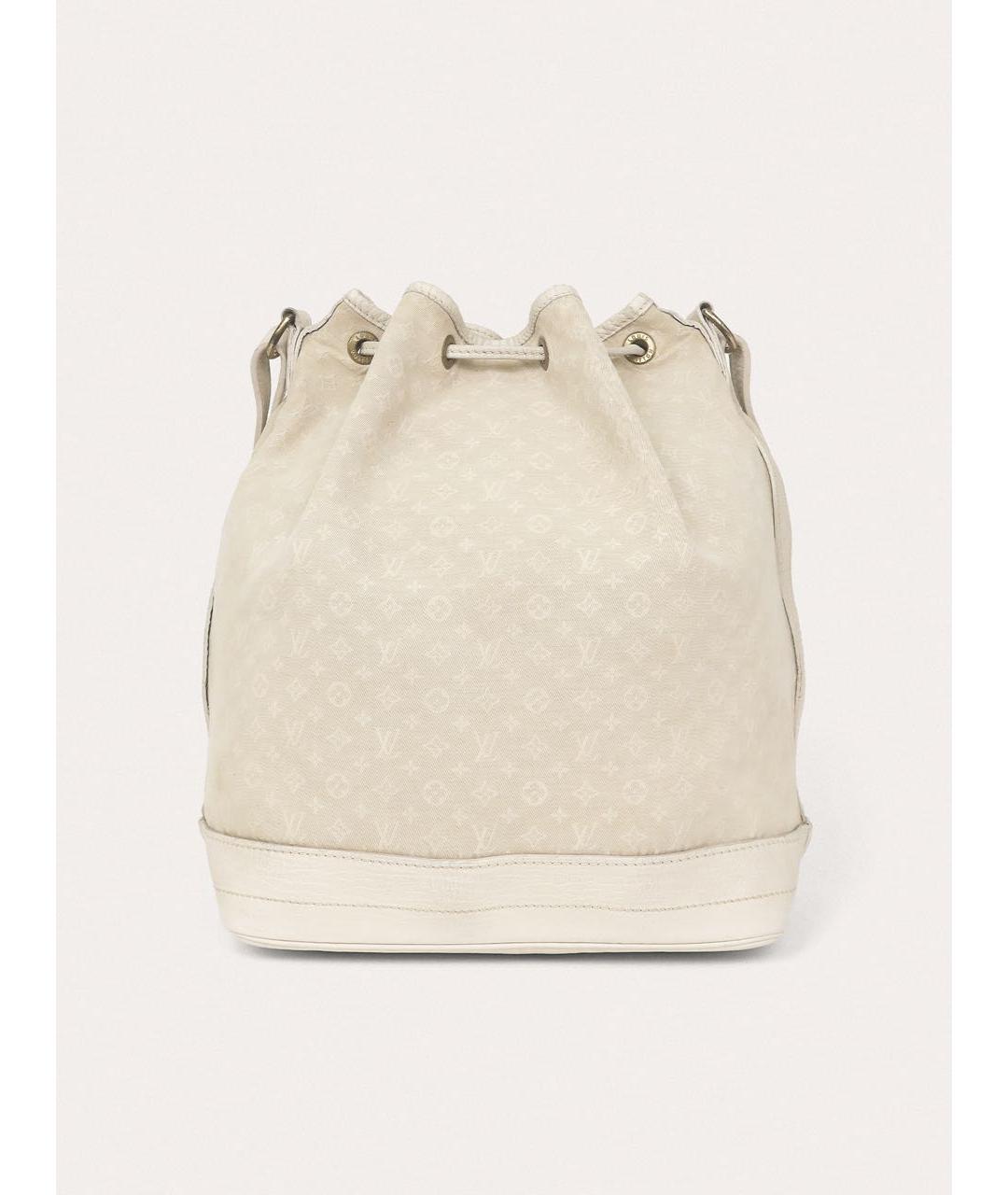 LOUIS VUITTON Бежевая тканевая сумка через плечо, фото 3