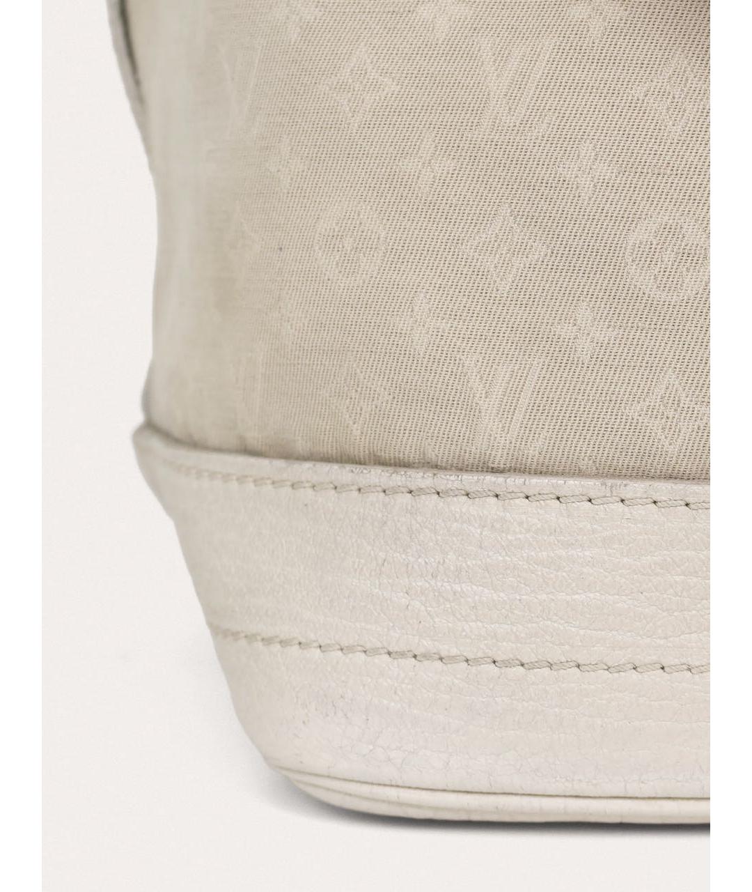 LOUIS VUITTON Бежевая тканевая сумка через плечо, фото 6