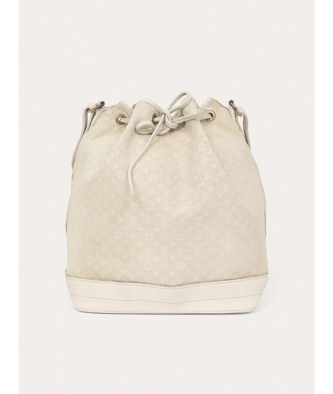 LOUIS VUITTON Бежевая тканевая сумка через плечо, фото 9