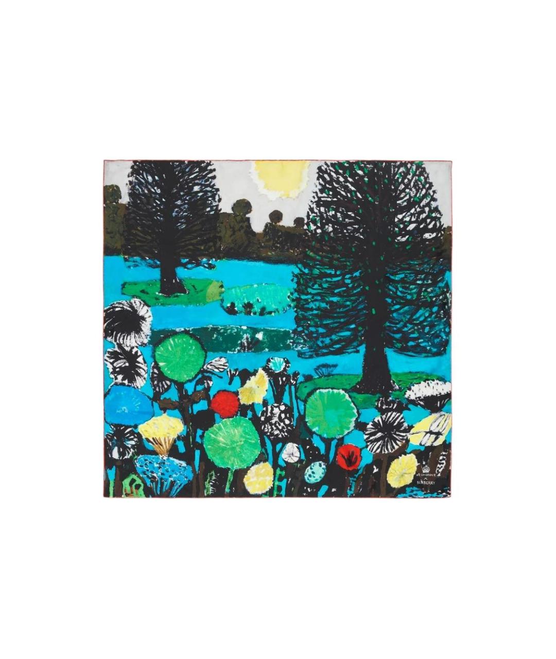 BURBERRY Мульти шелковый шарф, фото 4