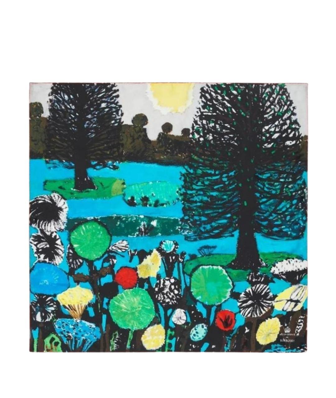 BURBERRY Мульти шелковый шарф, фото 1