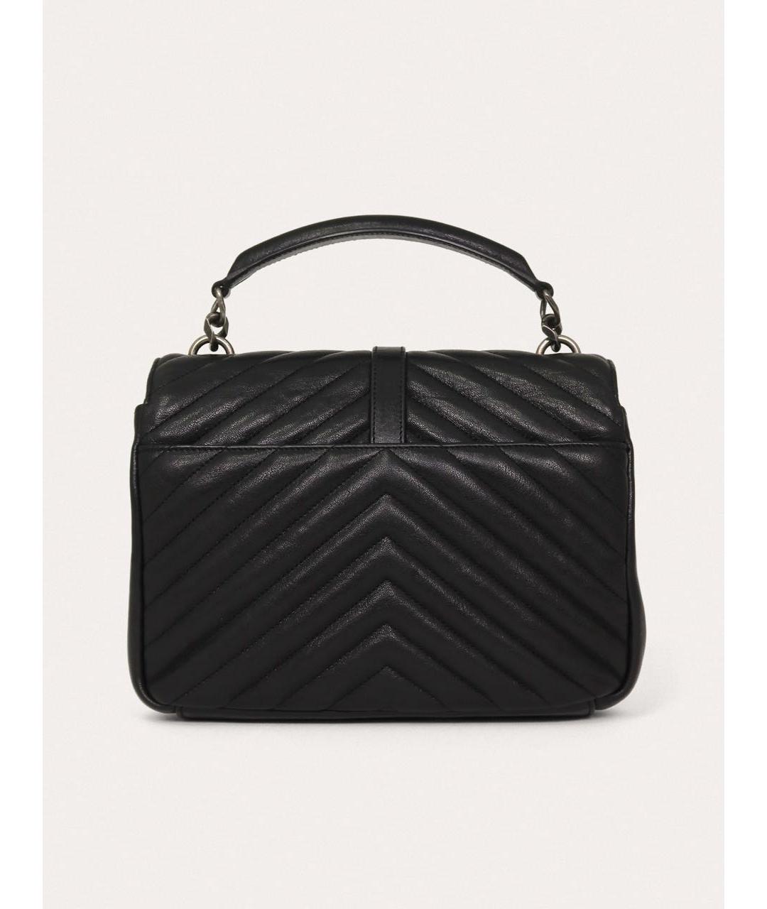 SAINT LAURENT Черная кожаная сумка через плечо, фото 3