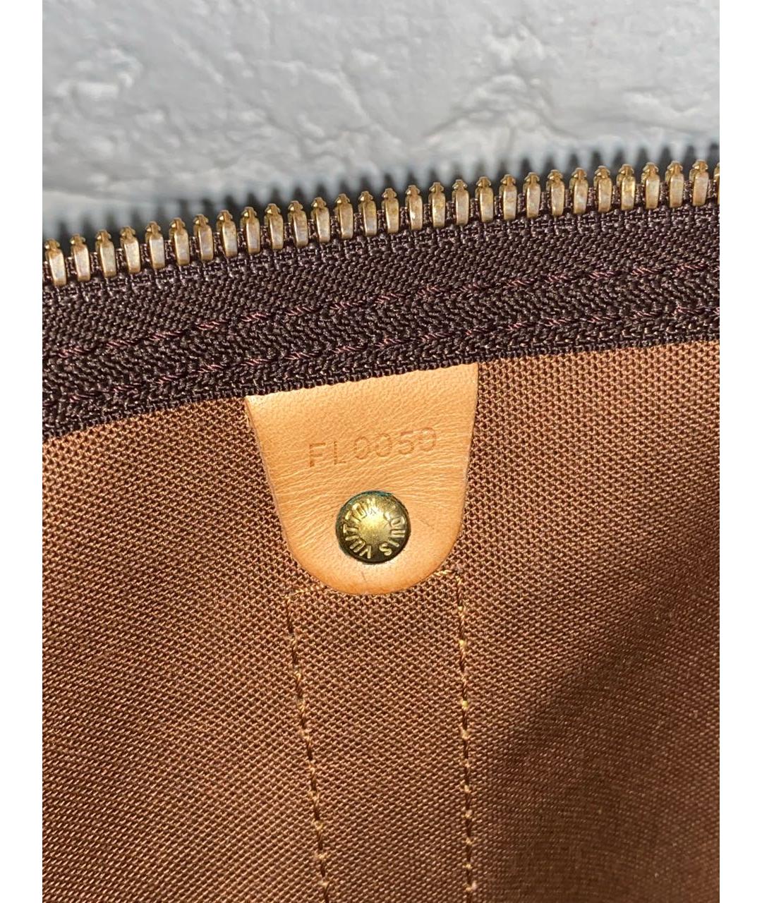 LOUIS VUITTON Коричневая кожаная дорожная/спортивная сумка, фото 8