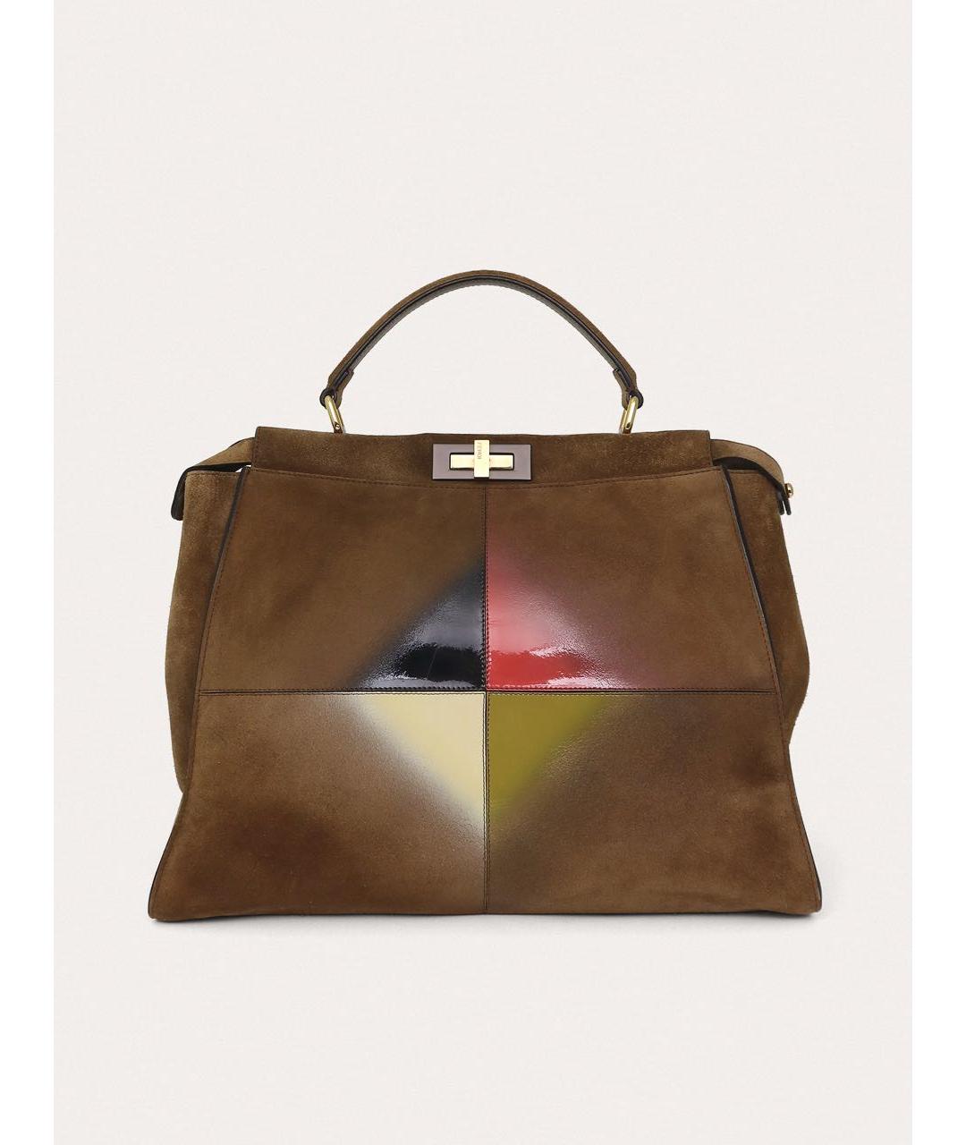 FENDI Коричневая замшевая сумка через плечо, фото 4