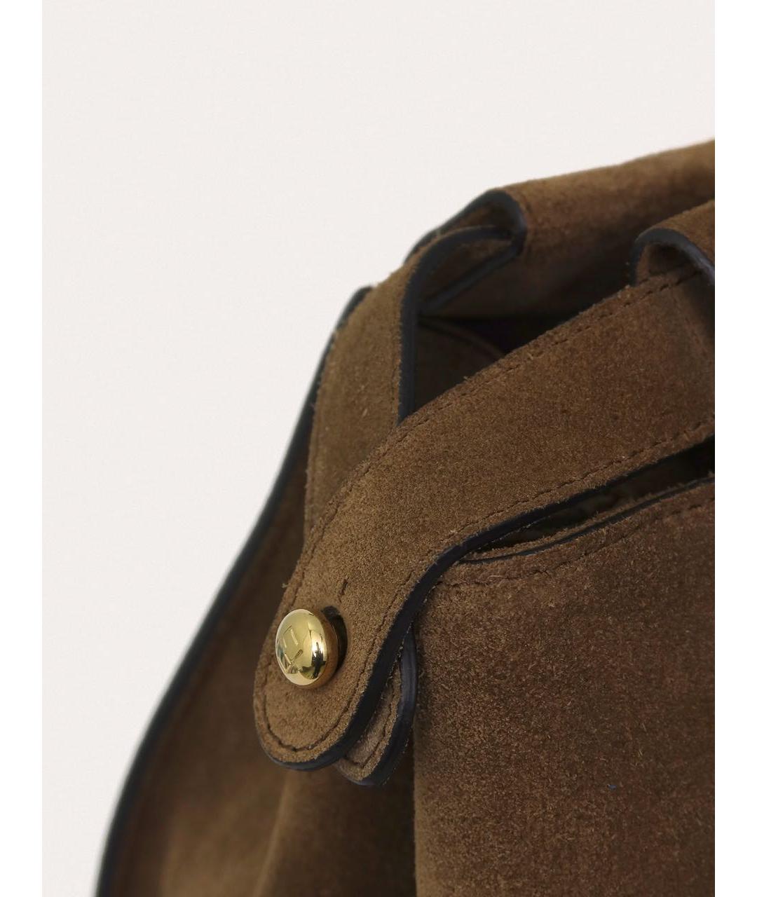 FENDI Коричневая замшевая сумка через плечо, фото 7